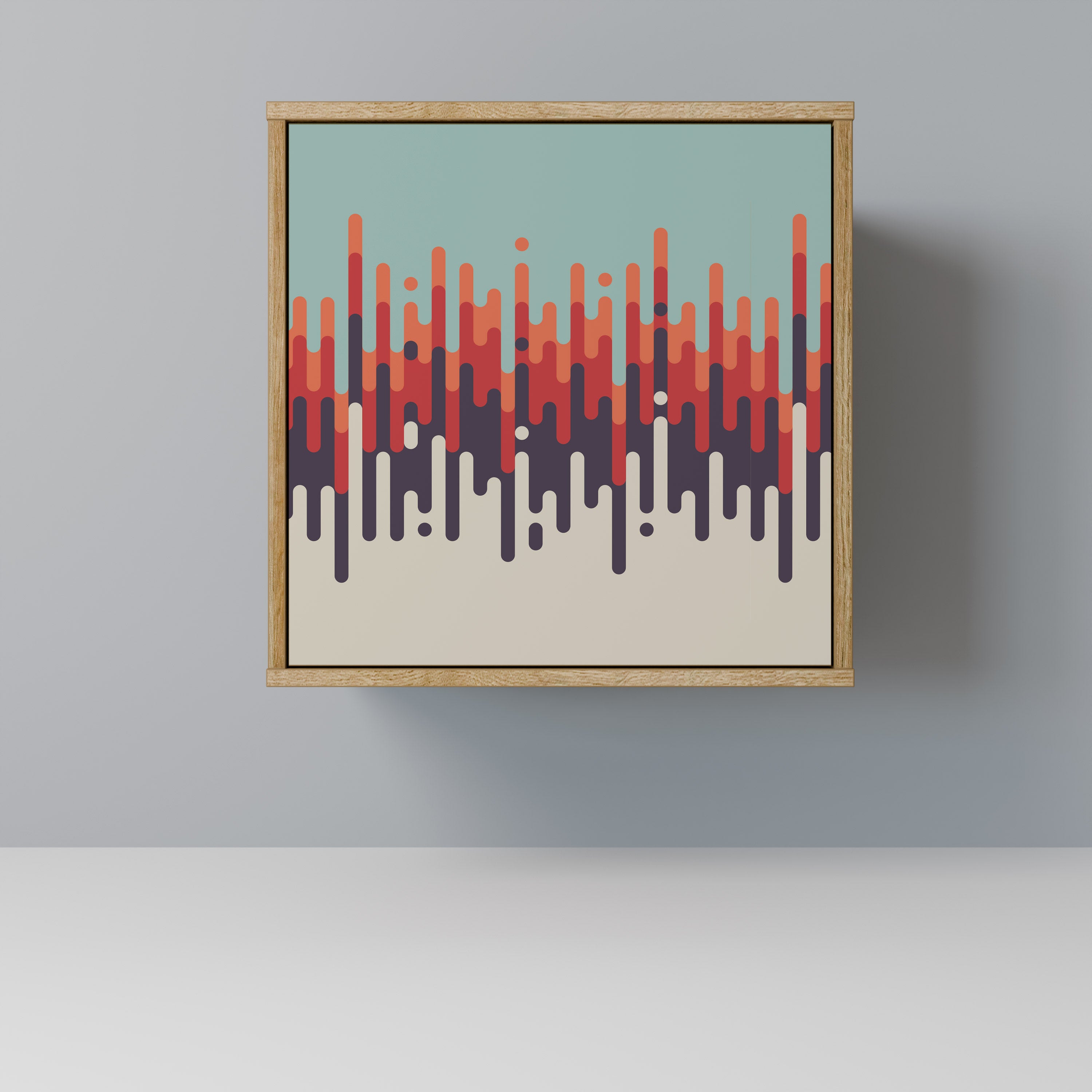 CHROMA CONTOURS Sideboard mit 1 Tür in Eiche-Optik