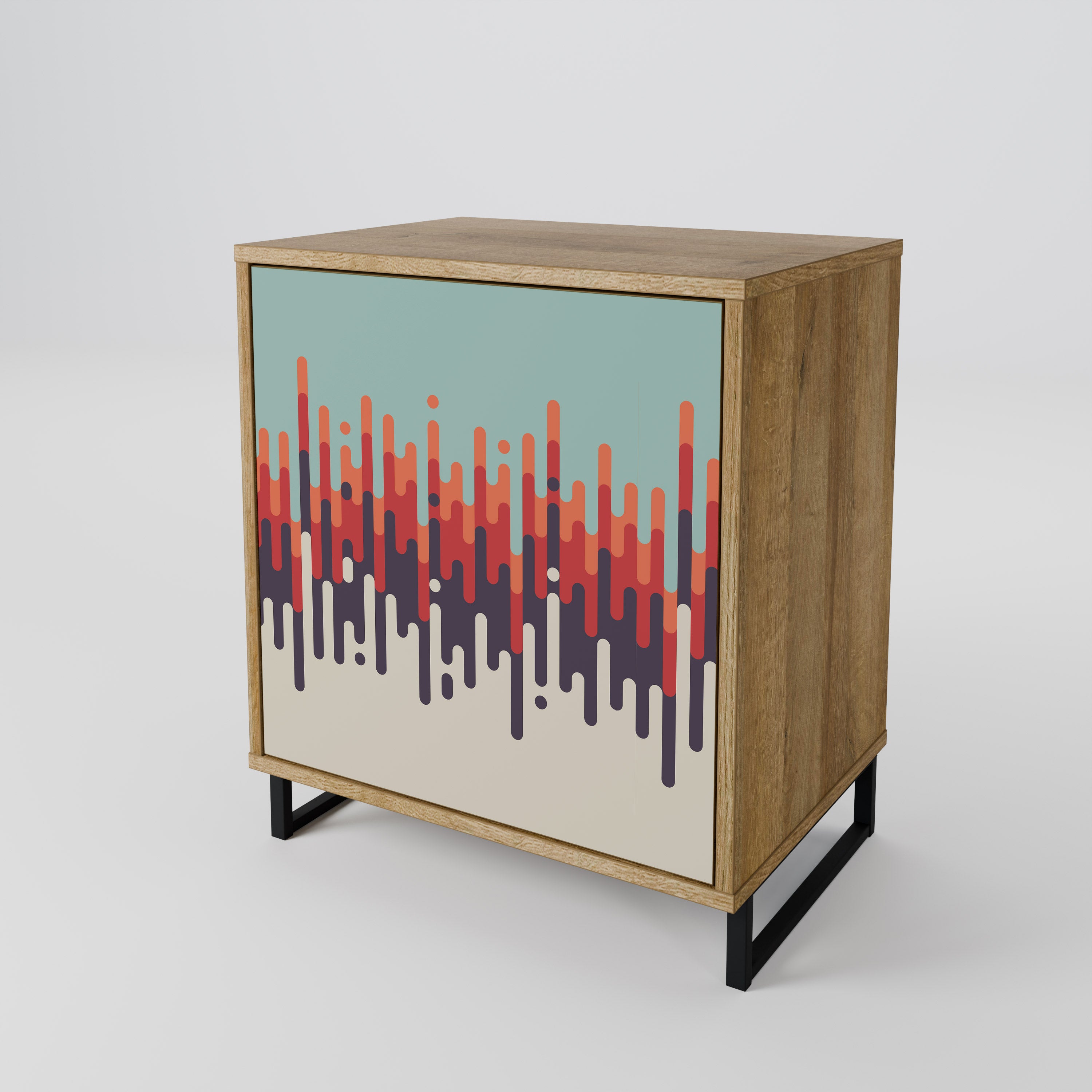 CHROMA CONTOURS Sideboard mit 1 Tür in Eiche-Optik