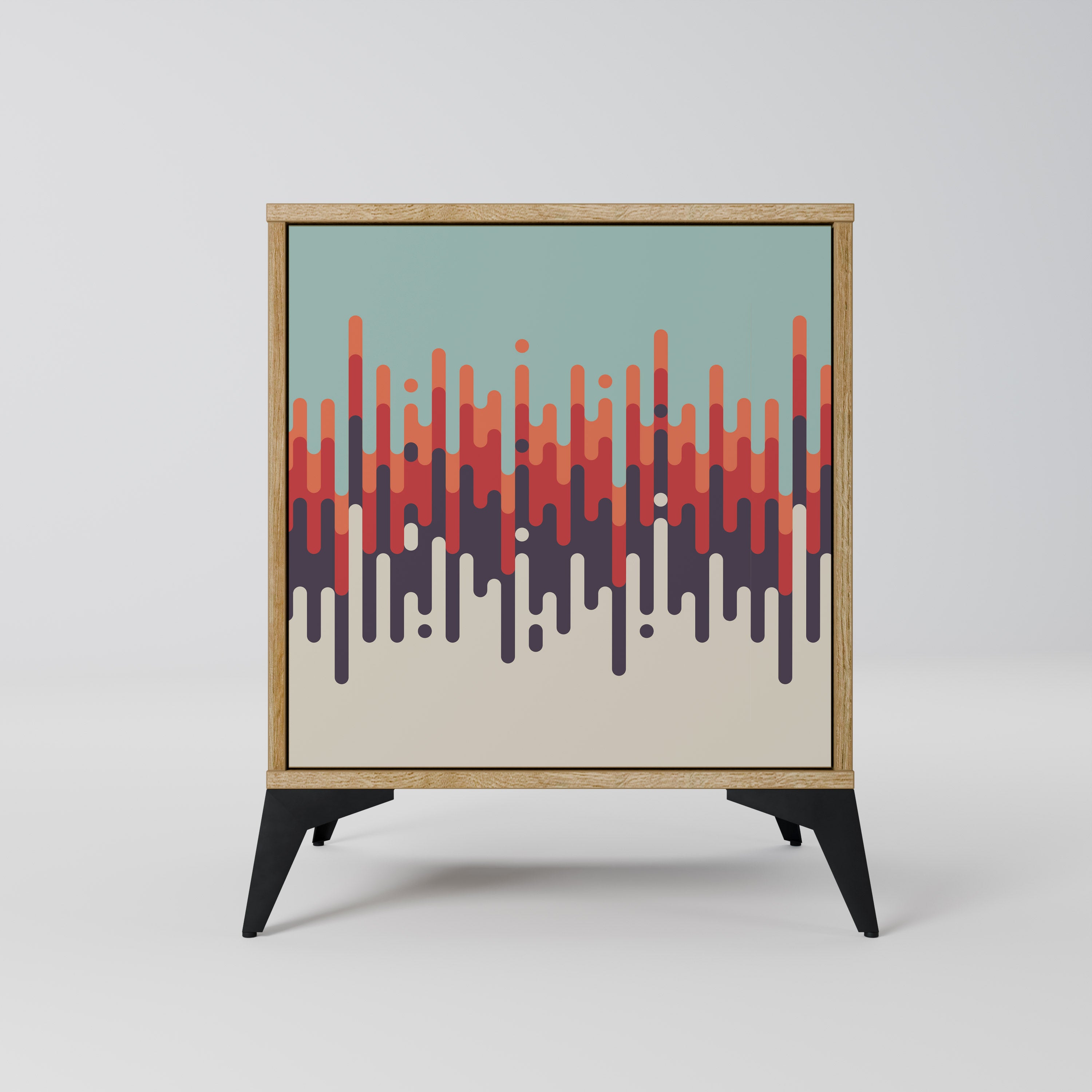 CHROMA CONTOURS Sideboard mit 1 Tür in Eiche-Optik