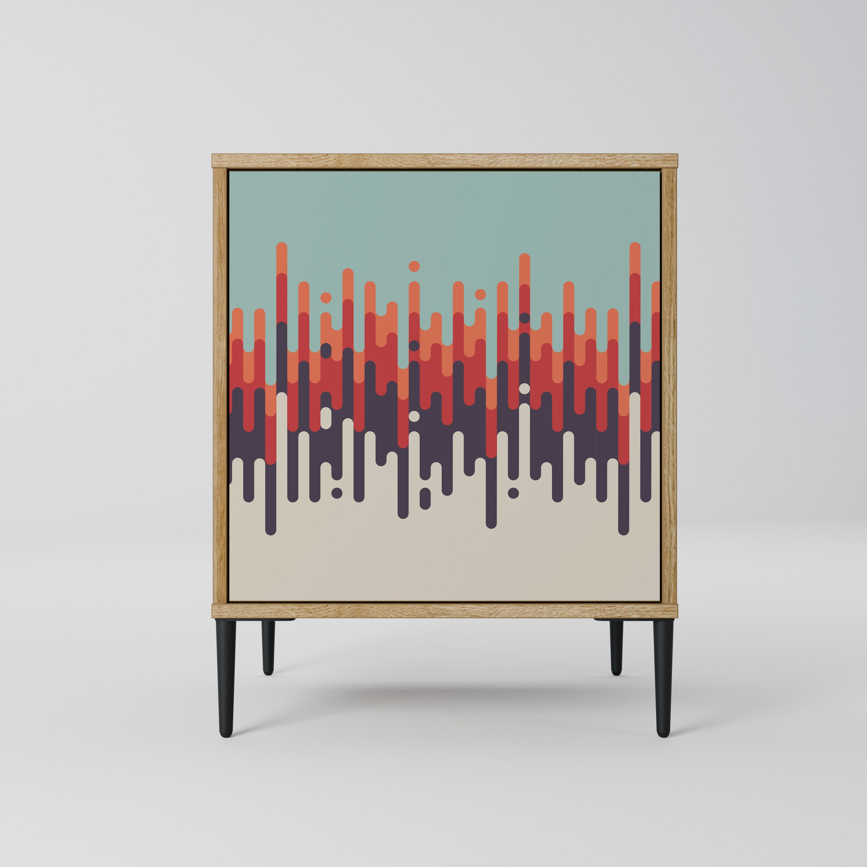 CHROMA CONTOURS Sideboard mit 1 Tür in Eiche-Optik