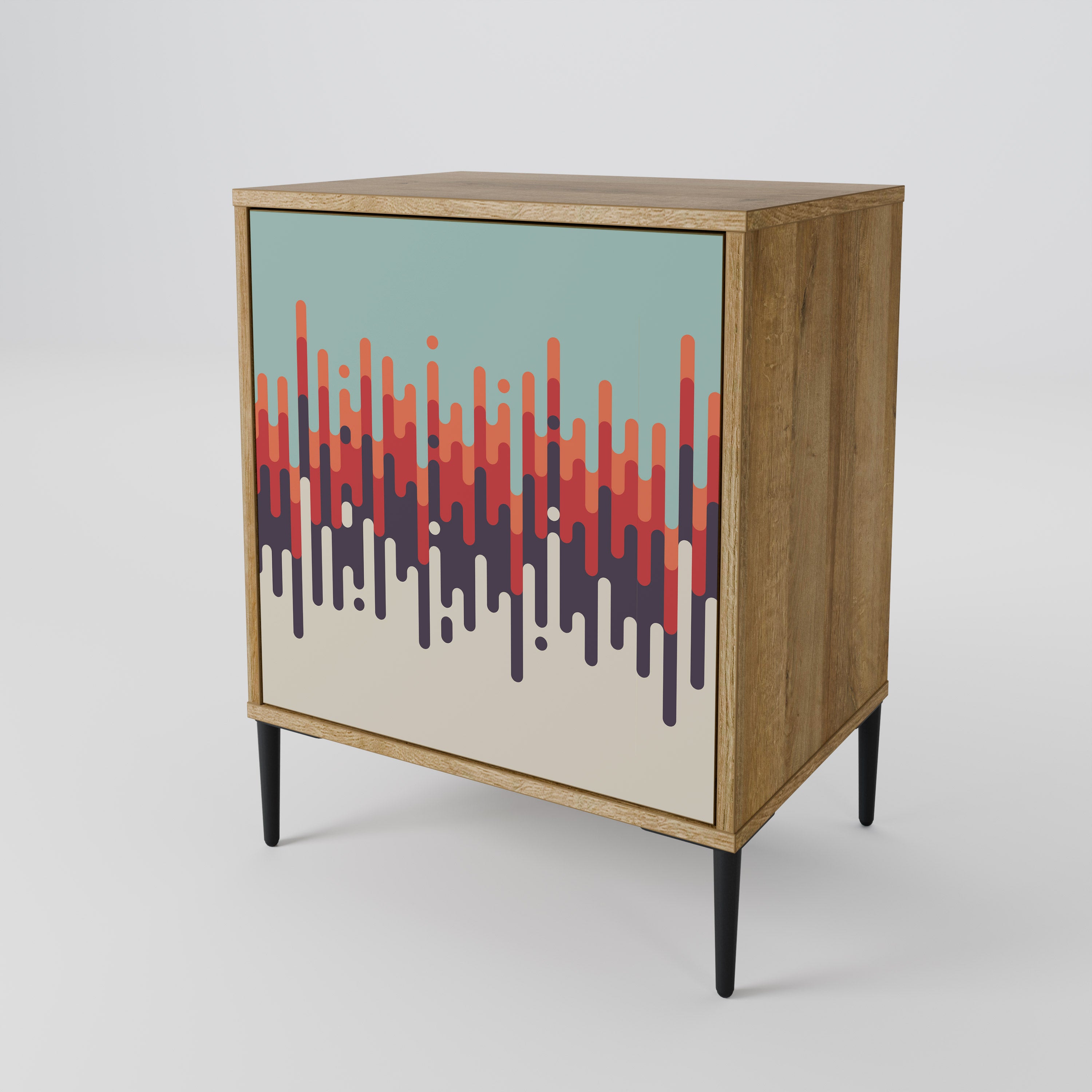 CHROMA CONTOURS Sideboard mit 1 Tür in Eiche-Optik