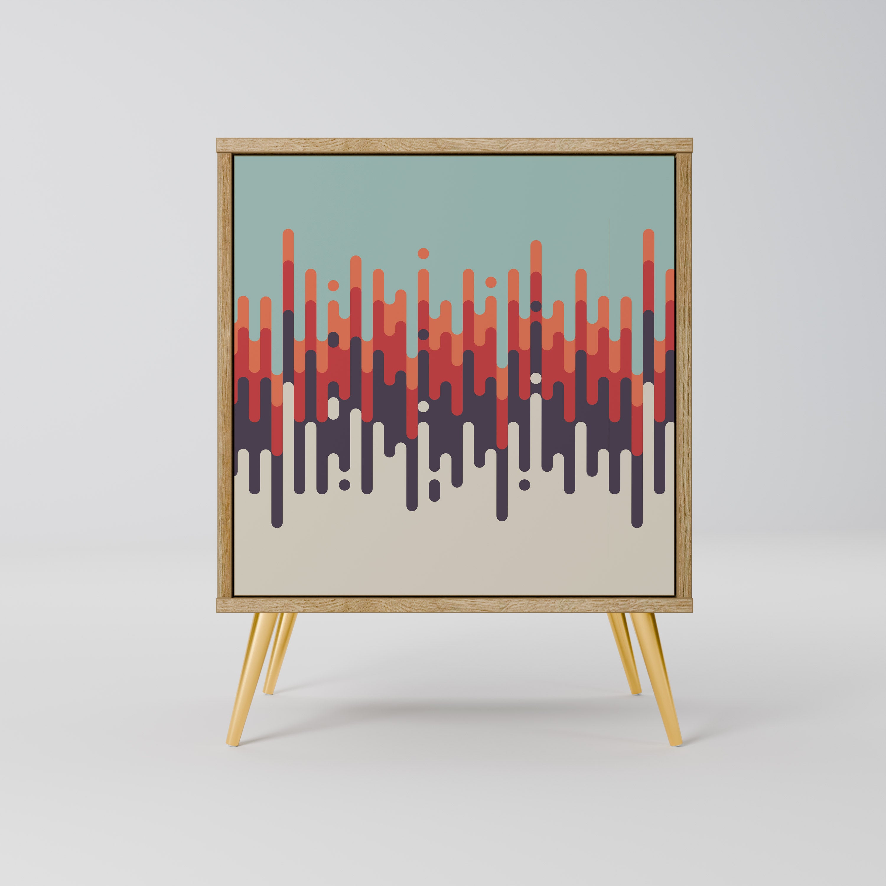 CHROMA CONTOURS Sideboard mit 1 Tür in Eiche-Optik