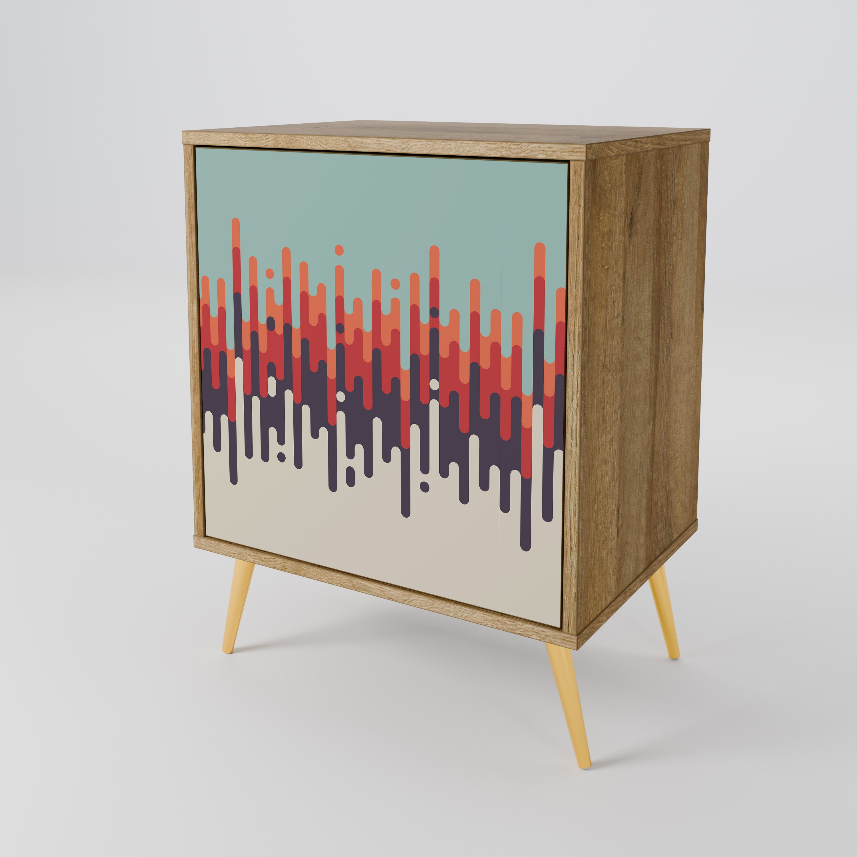 CHROMA CONTOURS Sideboard mit 1 Tür in Eiche-Optik