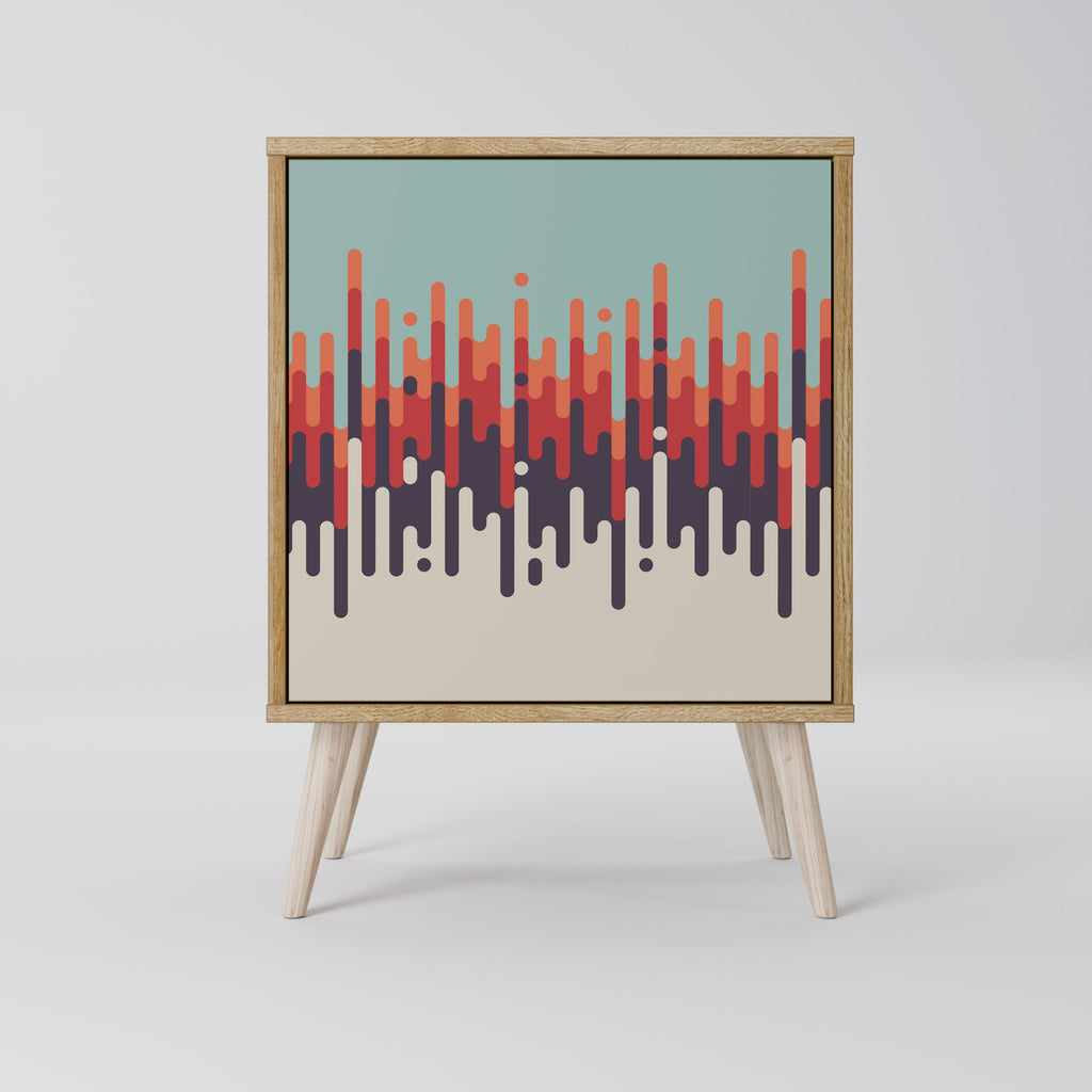 CHROMA CONTOURS Sideboard mit 1 Tür in Eiche-Optik