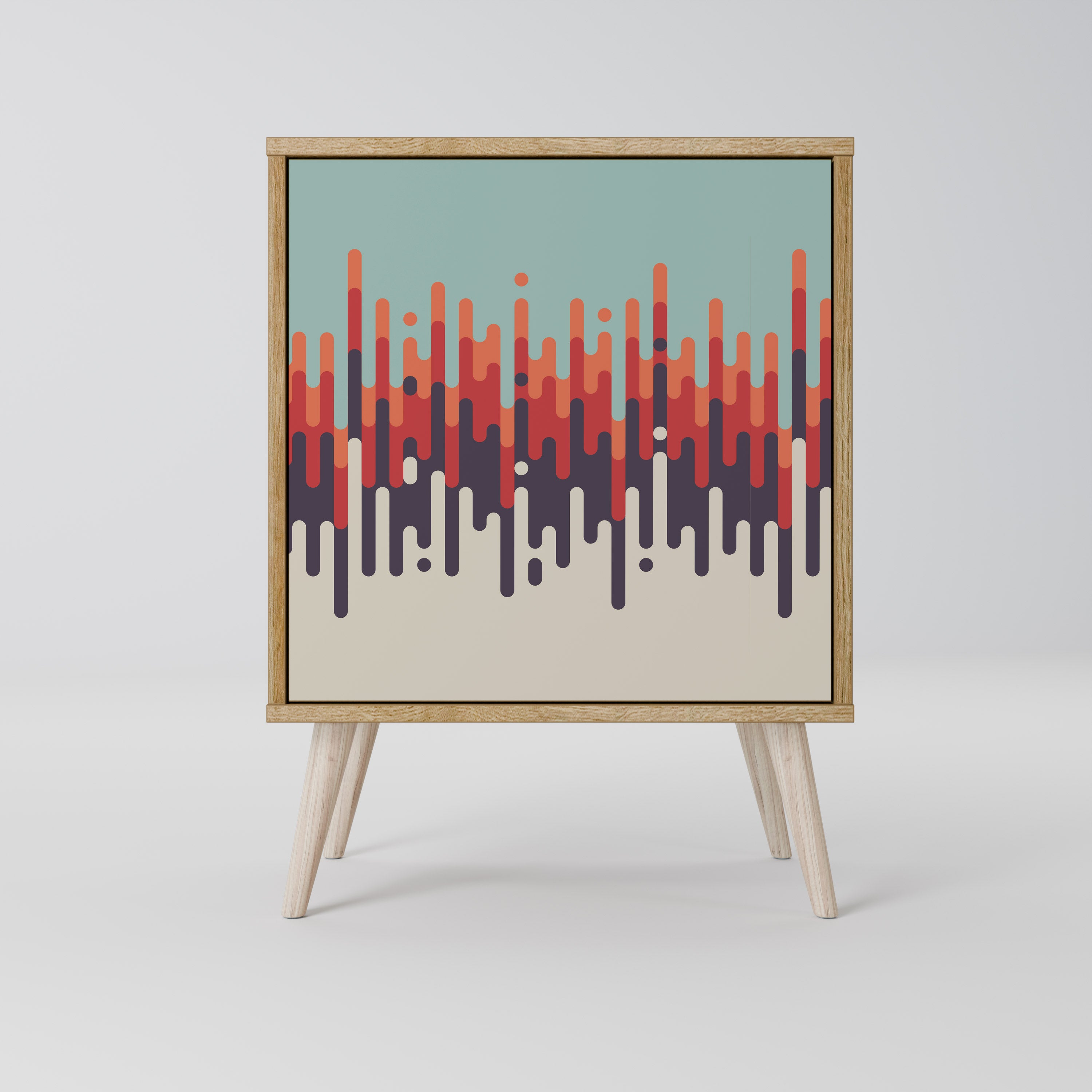 CHROMA CONTOURS Sideboard mit 1 Tür in Eiche-Optik