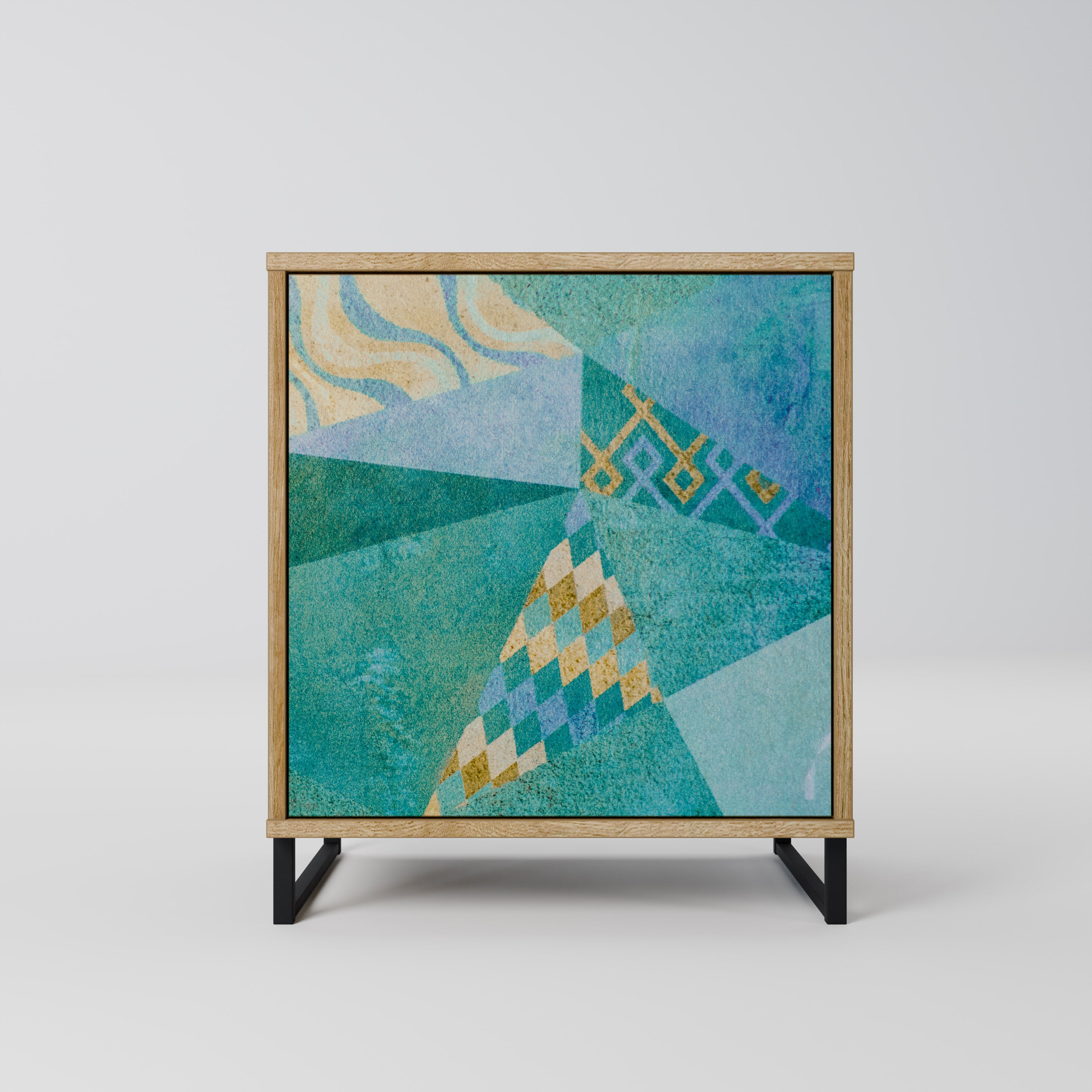 SPECTRUM SPLENDOR Sideboard mit 1 Tür in Eiche-Optik