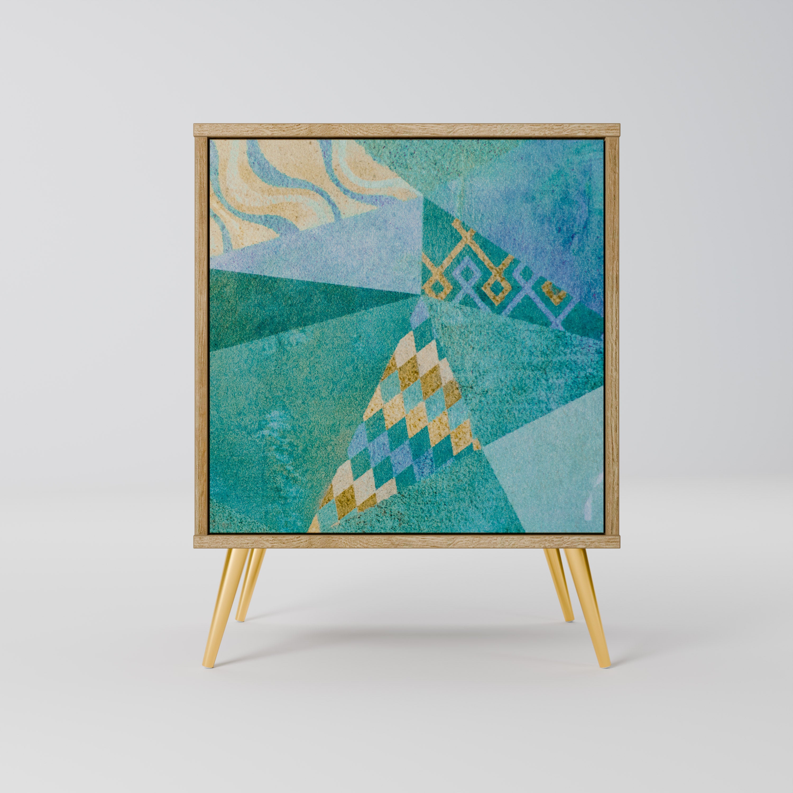 SPECTRUM SPLENDOR Sideboard mit 1 Tür in Eiche-Optik