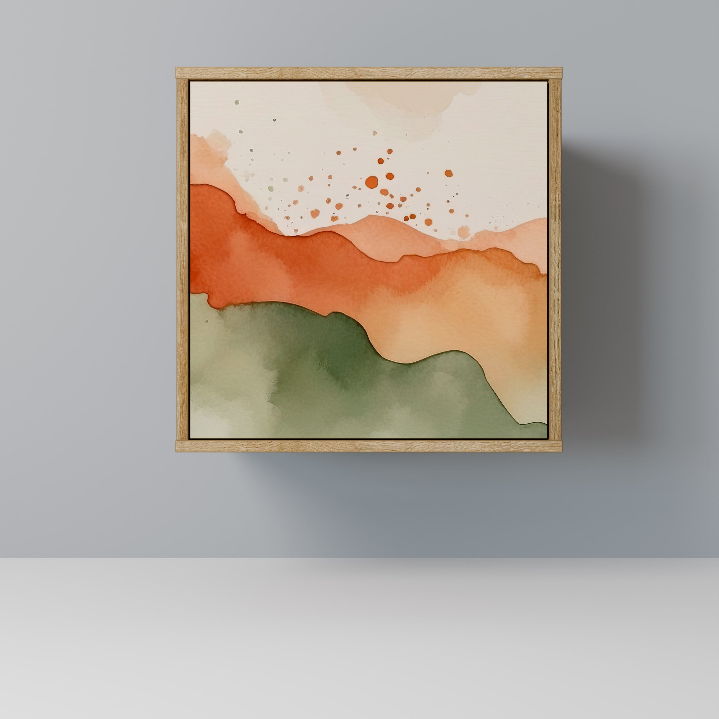 WATERCOLOUR PEAKS Sideboard mit 1 Tür in Eiche-Optik