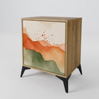 WATERCOLOUR PEAKS Sideboard mit 1 Tür in Eiche-Optik