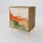 WATERCOLOUR PEAKS Sideboard mit 1 Tür in Eiche-Optik