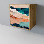 ABSTRACT LANDSCAPE Sideboard mit 1 Tür in Eiche-Optik