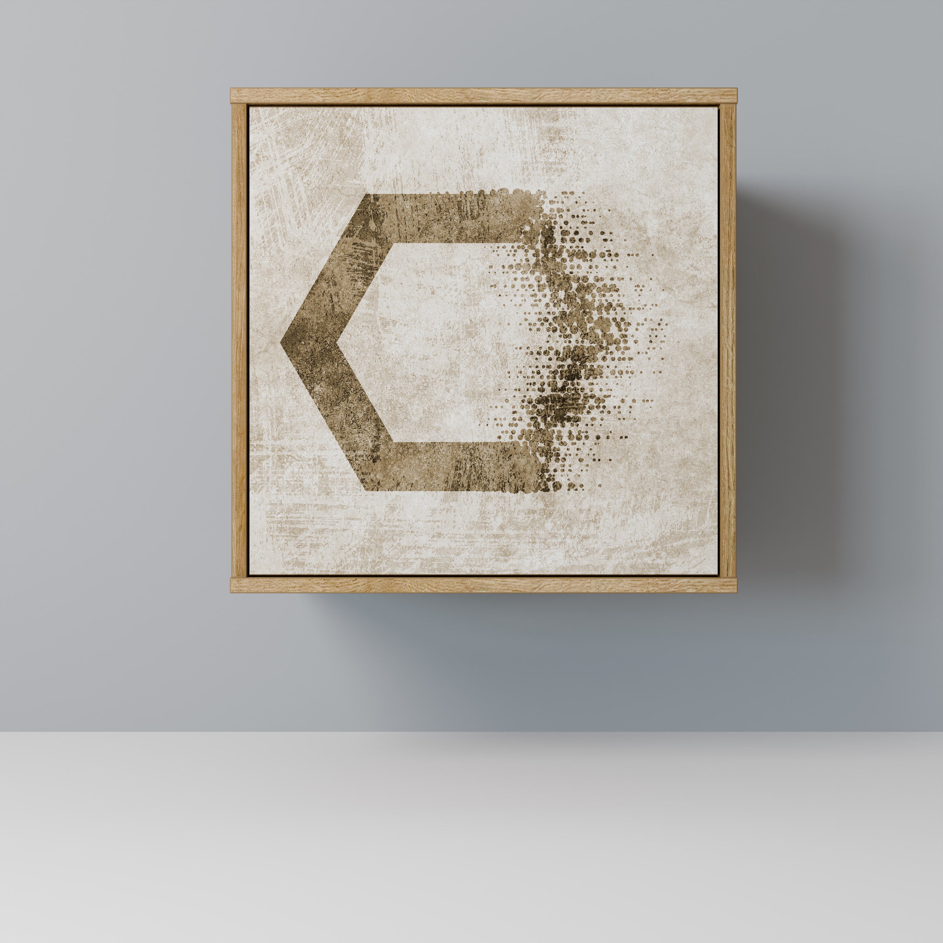 HEXAGONAL SHAPES Sideboard mit 1 Tür in Eiche-Optik