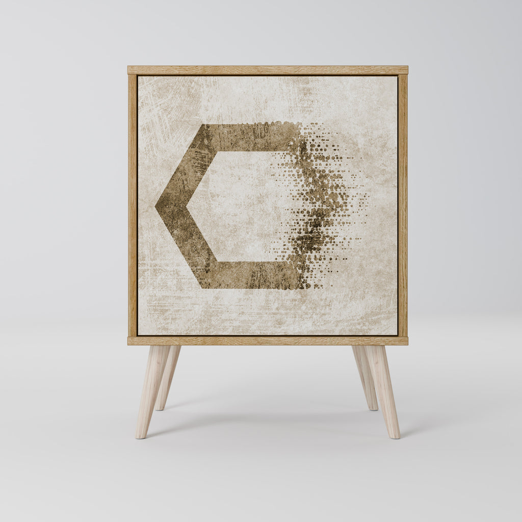 HEXAGONAL SHAPES Sideboard mit 1 Tür in Eiche-Optik