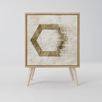 HEXAGONAL SHAPES Sideboard mit 1 Tür in Eiche-Optik