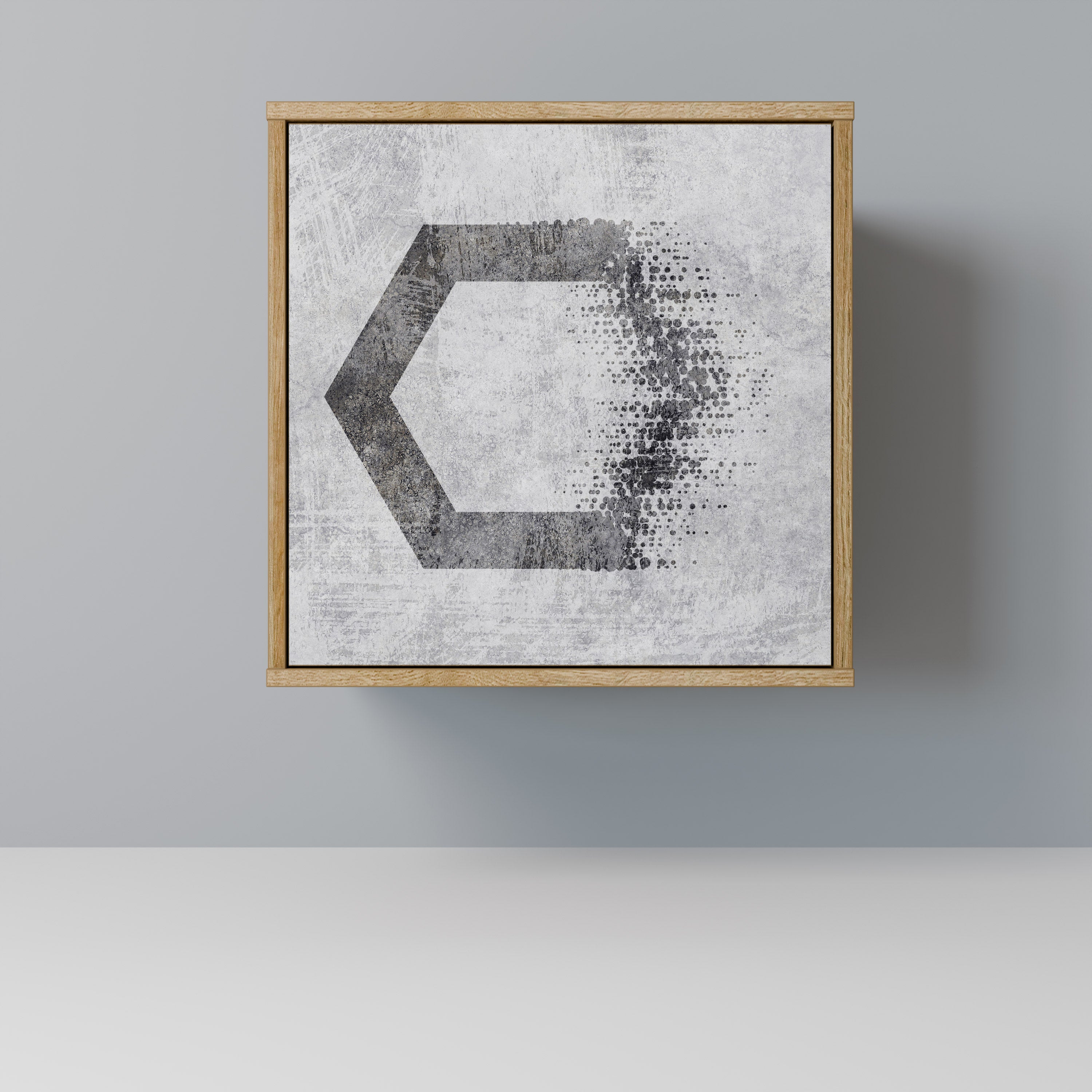 HEXAGONAL FIGURES Sideboard mit 1 Tür in Eiche-Optik