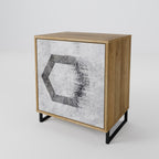 HEXAGONAL FIGURES Sideboard mit 1 Tür in Eiche-Optik