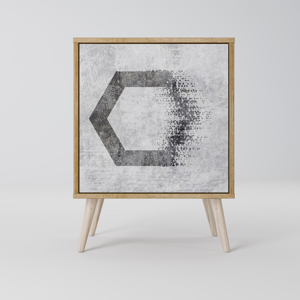 HEXAGONAL FIGURES Sideboard mit 1 Tür in Eiche-Optik