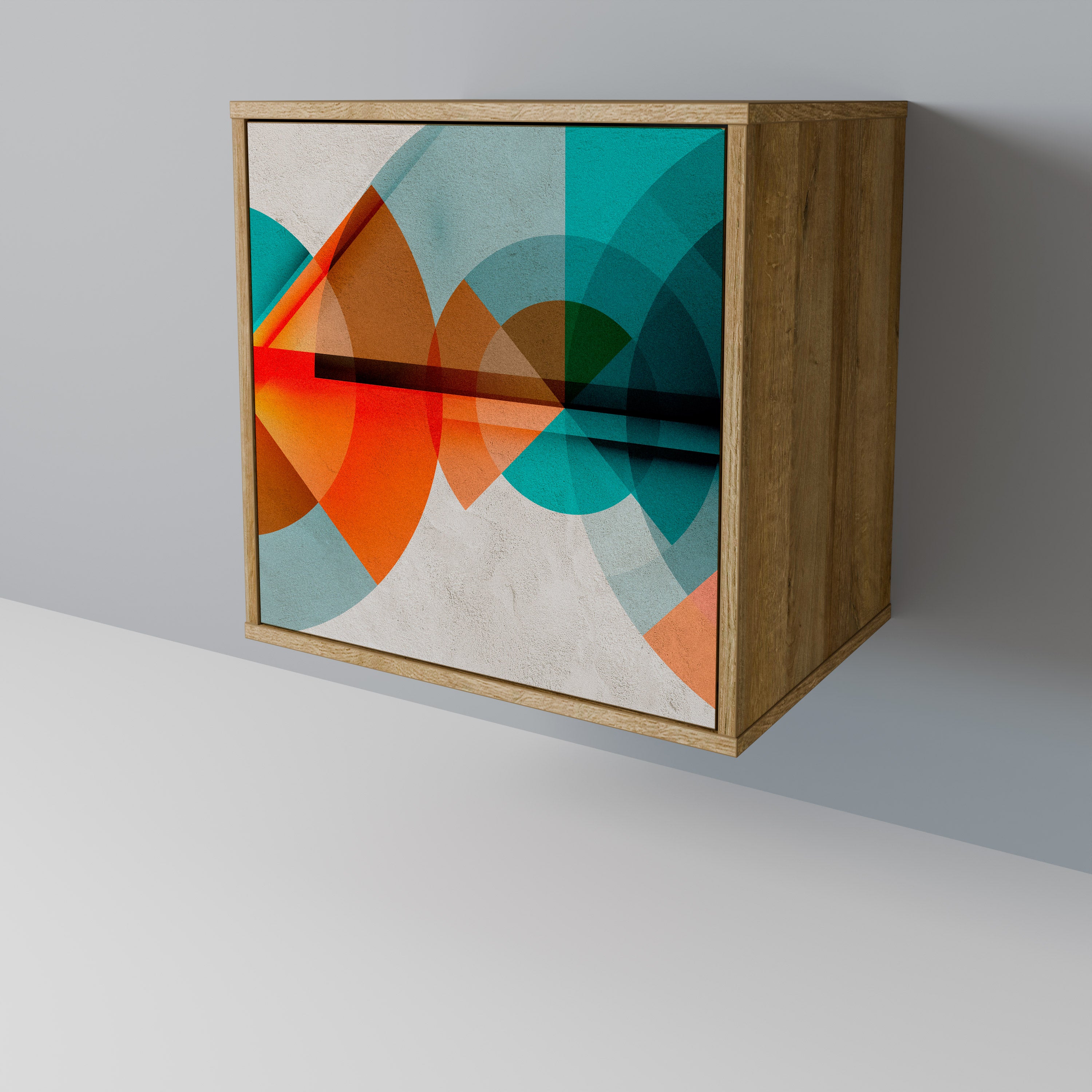 CIRCULAR RHAPSODY Sideboard mit 1 Tür in Eiche-Optik