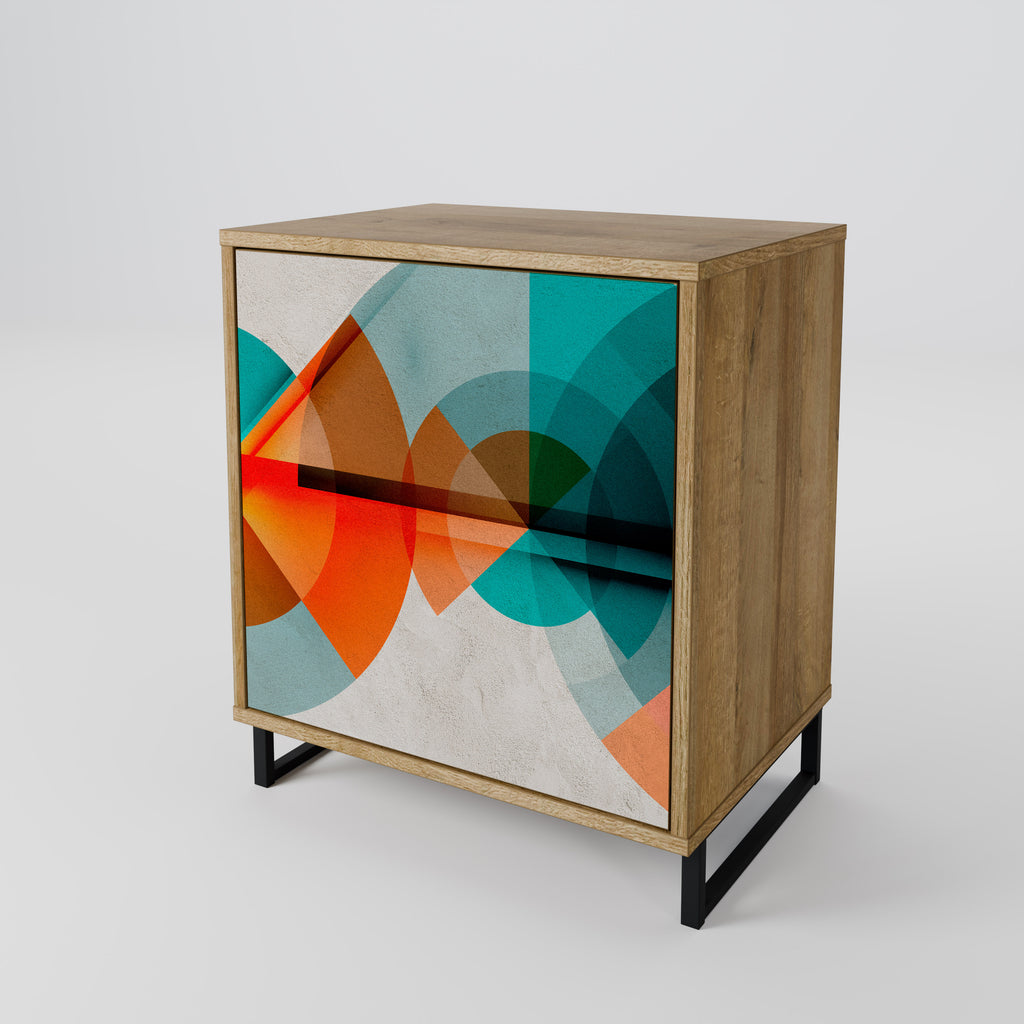 CIRCULAR RHAPSODY Sideboard mit 1 Tür in Eiche-Optik
