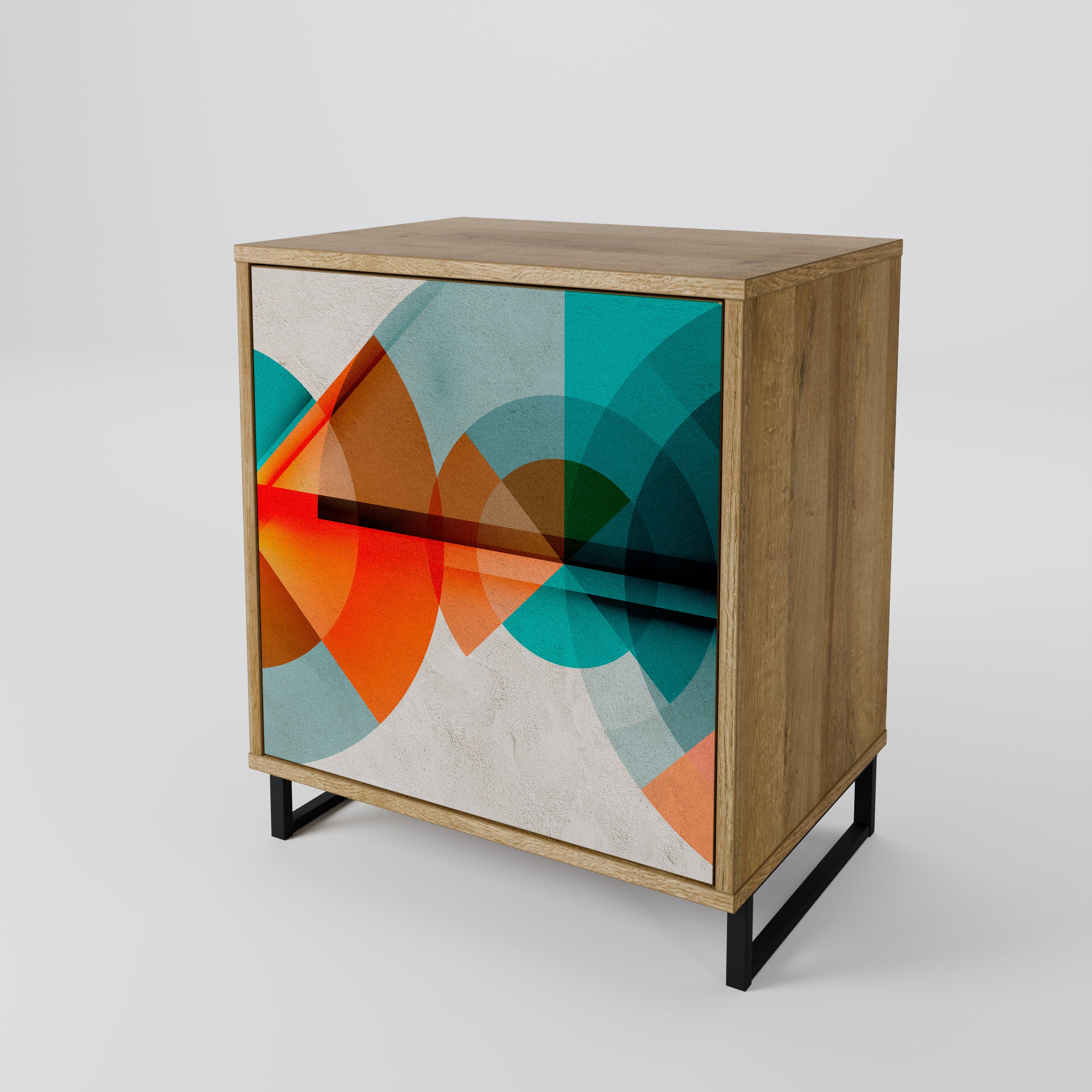 CIRCULAR RHAPSODY Sideboard mit 1 Tür in Eiche-Optik