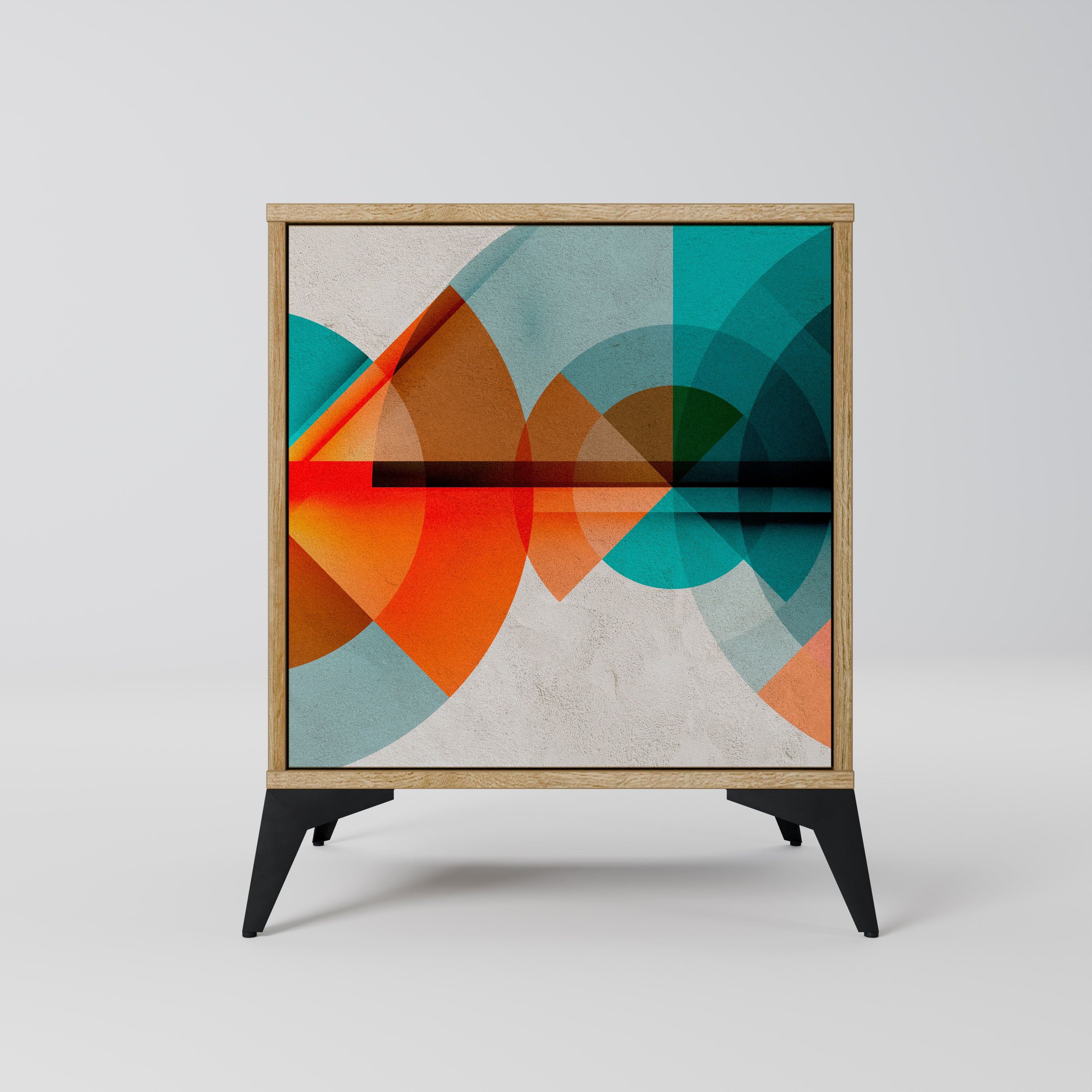 CIRCULAR RHAPSODY Sideboard mit 1 Tür in Eiche-Optik