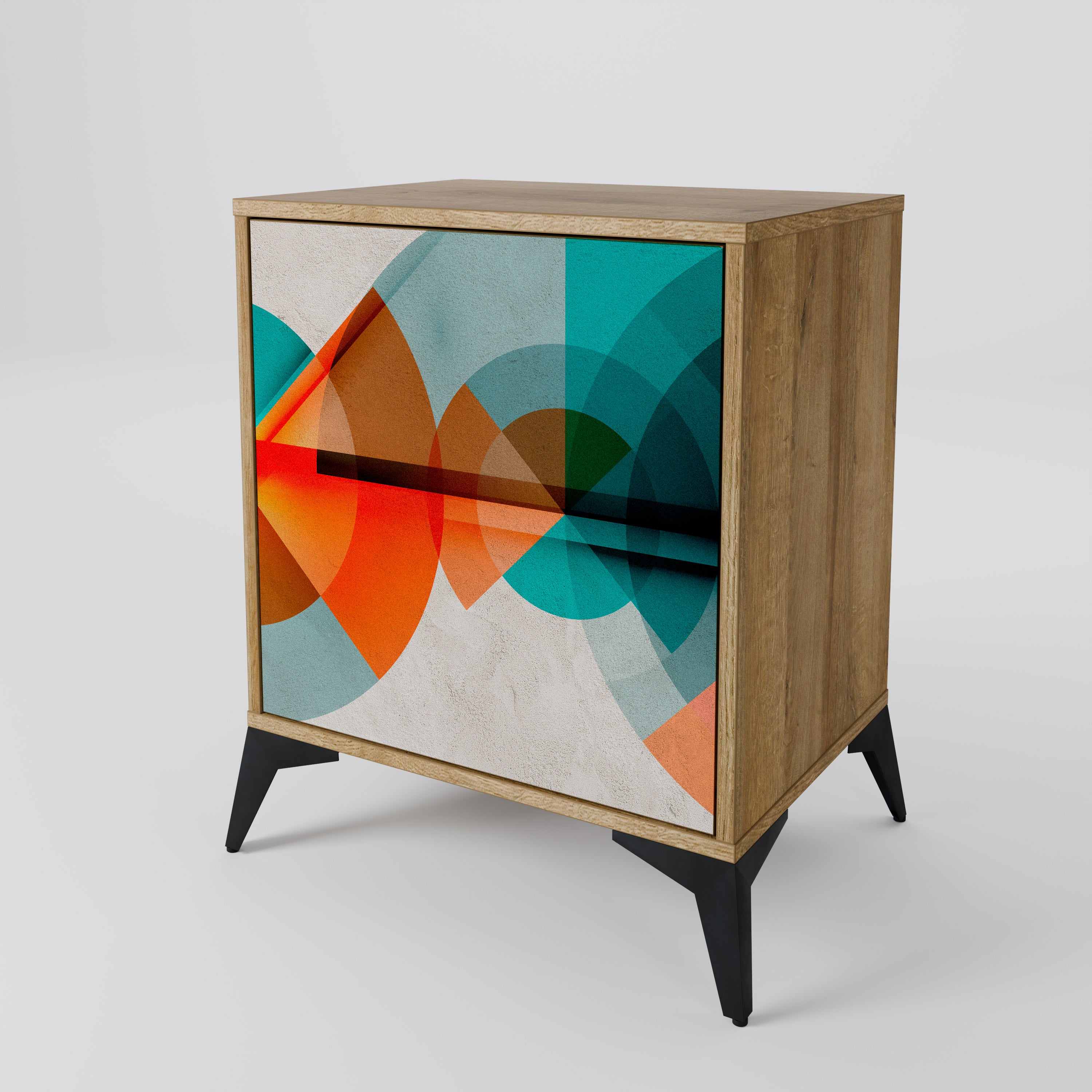 CIRCULAR RHAPSODY Sideboard mit 1 Tür in Eiche-Optik