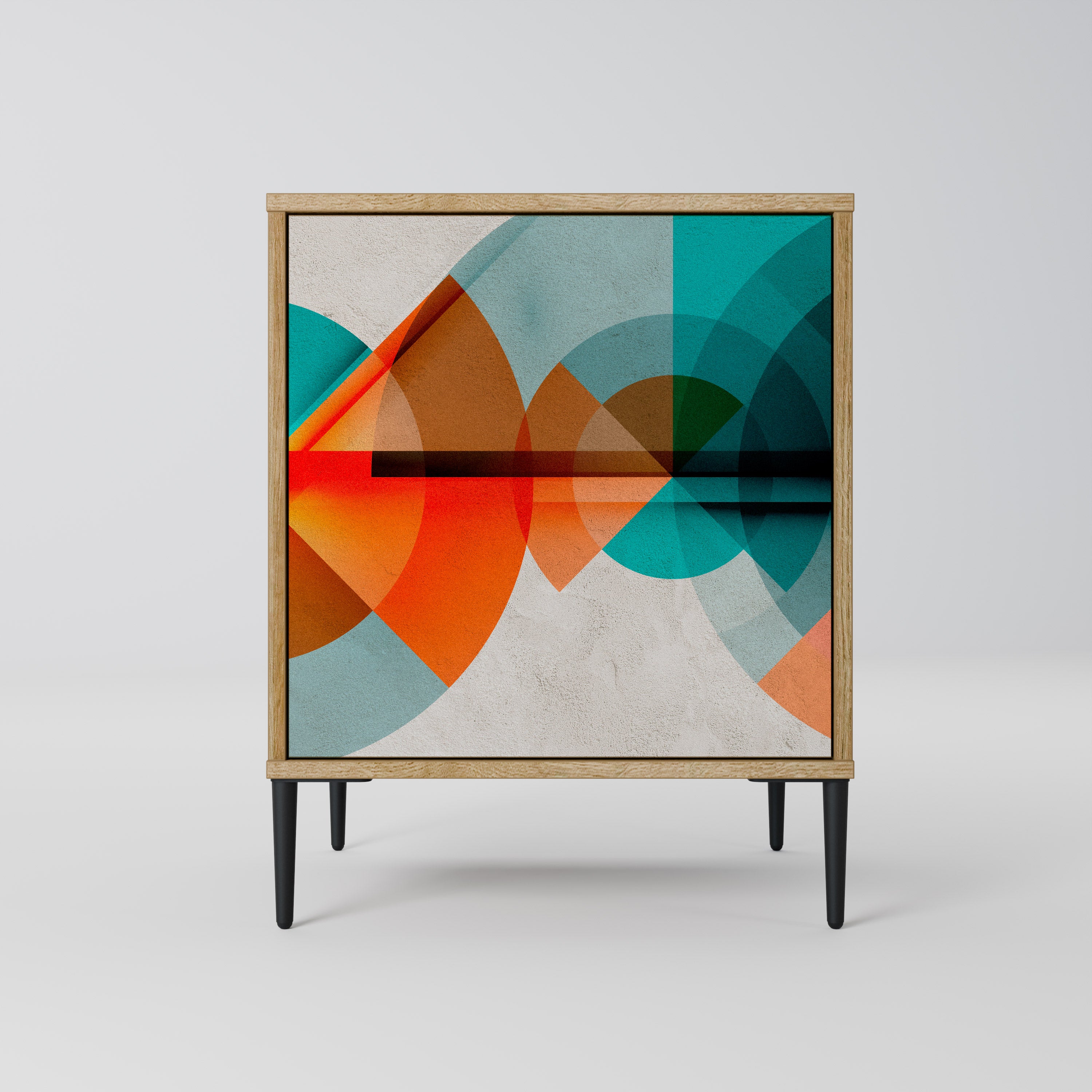 CIRCULAR RHAPSODY Sideboard mit 1 Tür in Eiche-Optik