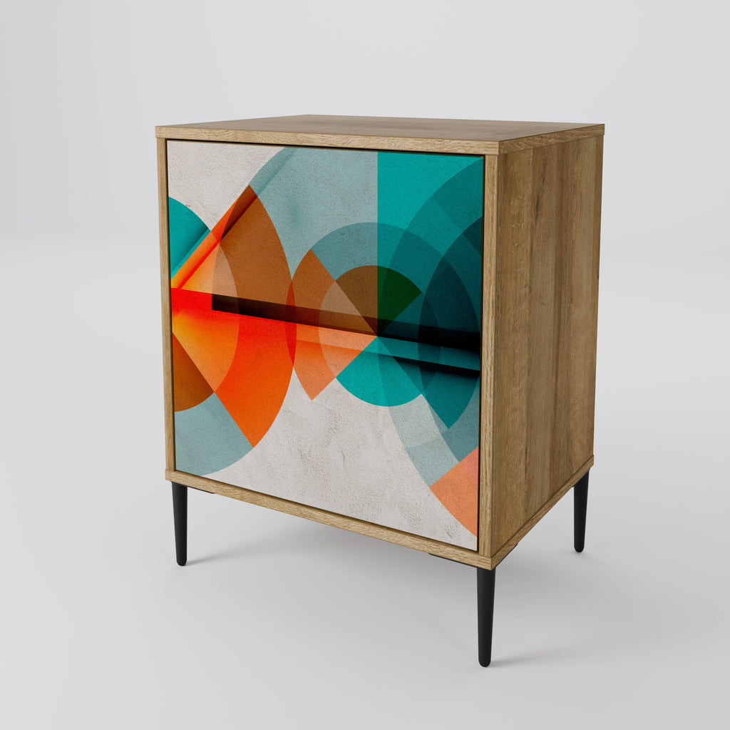 CIRCULAR RHAPSODY Sideboard mit 1 Tür in Eiche-Optik