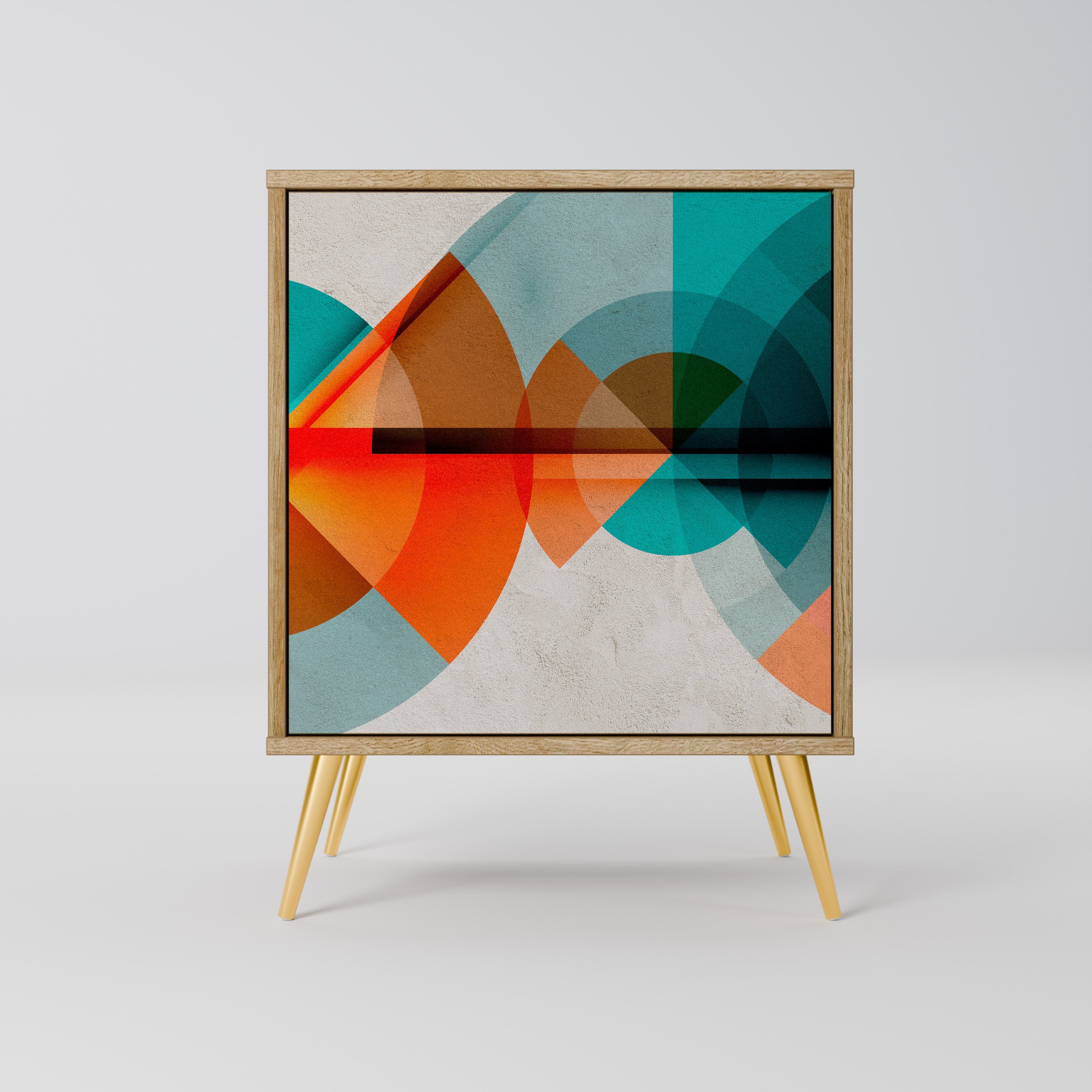 CIRCULAR RHAPSODY Sideboard mit 1 Tür in Eiche-Optik