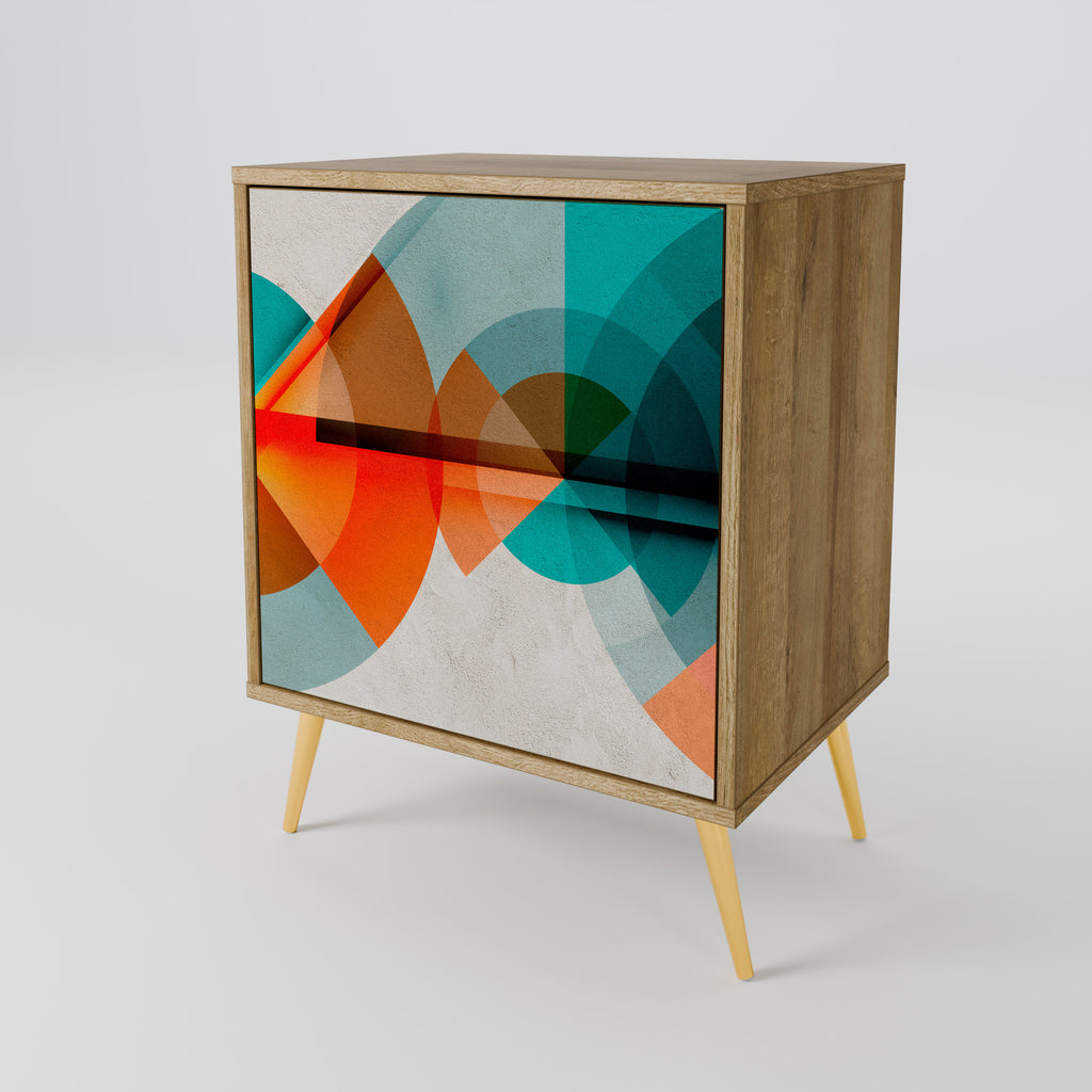 CIRCULAR RHAPSODY Sideboard mit 1 Tür in Eiche-Optik