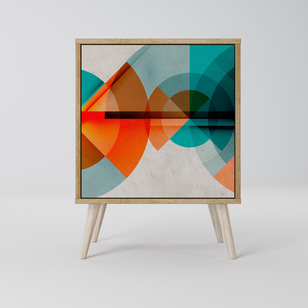 CIRCULAR RHAPSODY Sideboard mit 1 Tür in Eiche-Optik