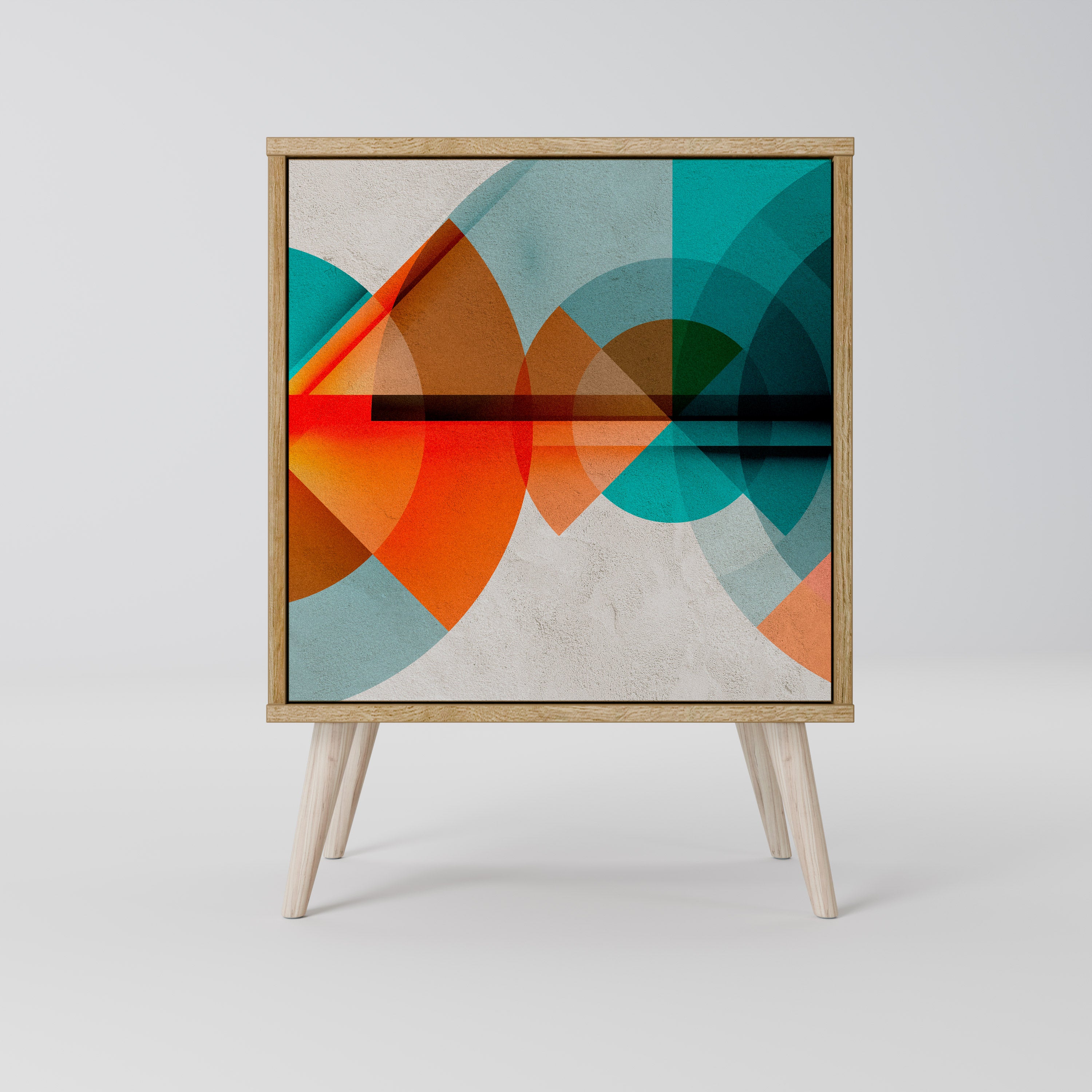 CIRCULAR RHAPSODY Sideboard mit 1 Tür in Eiche-Optik