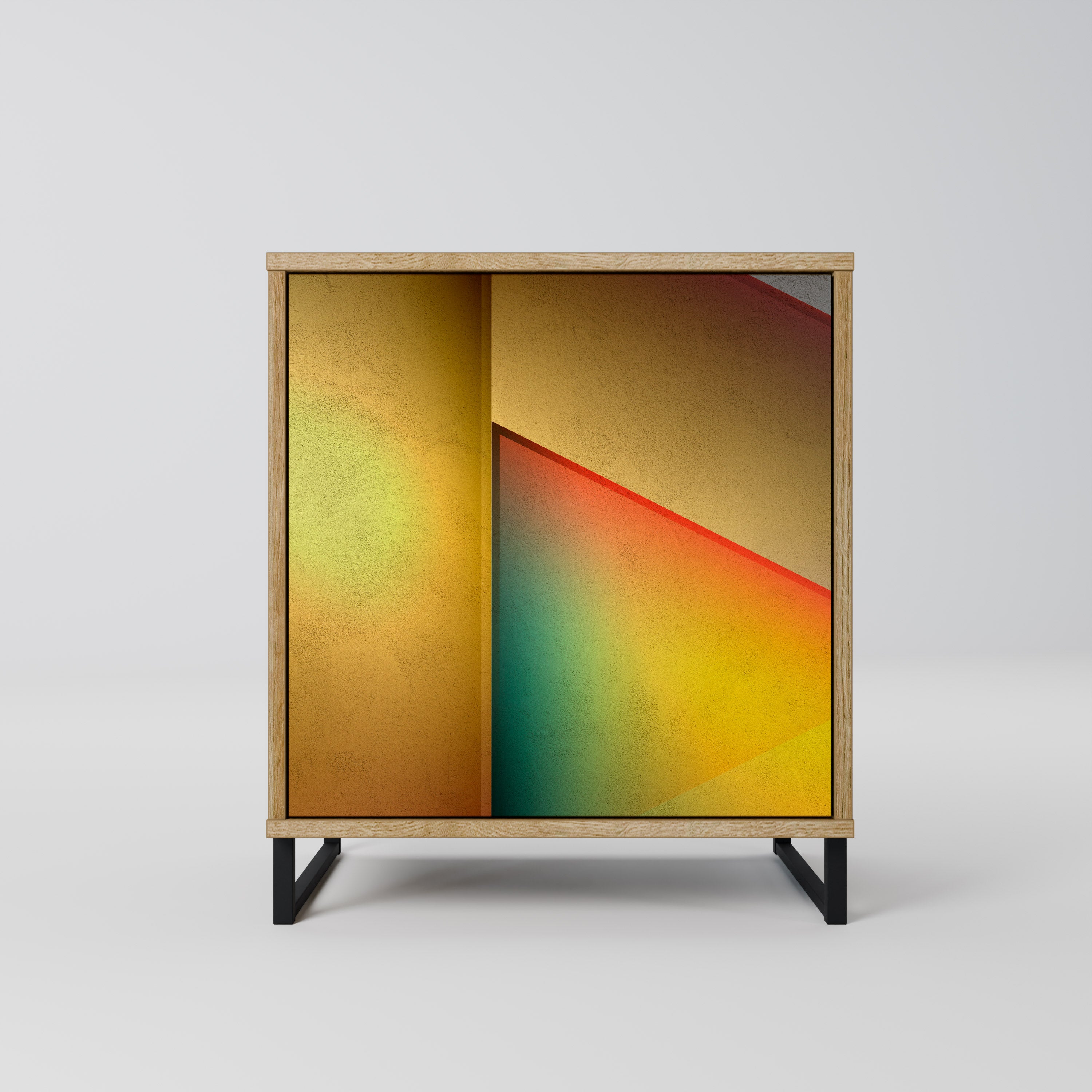 PIERCING SHARPNESS Sideboard mit 1 Tür in Eiche-Optik