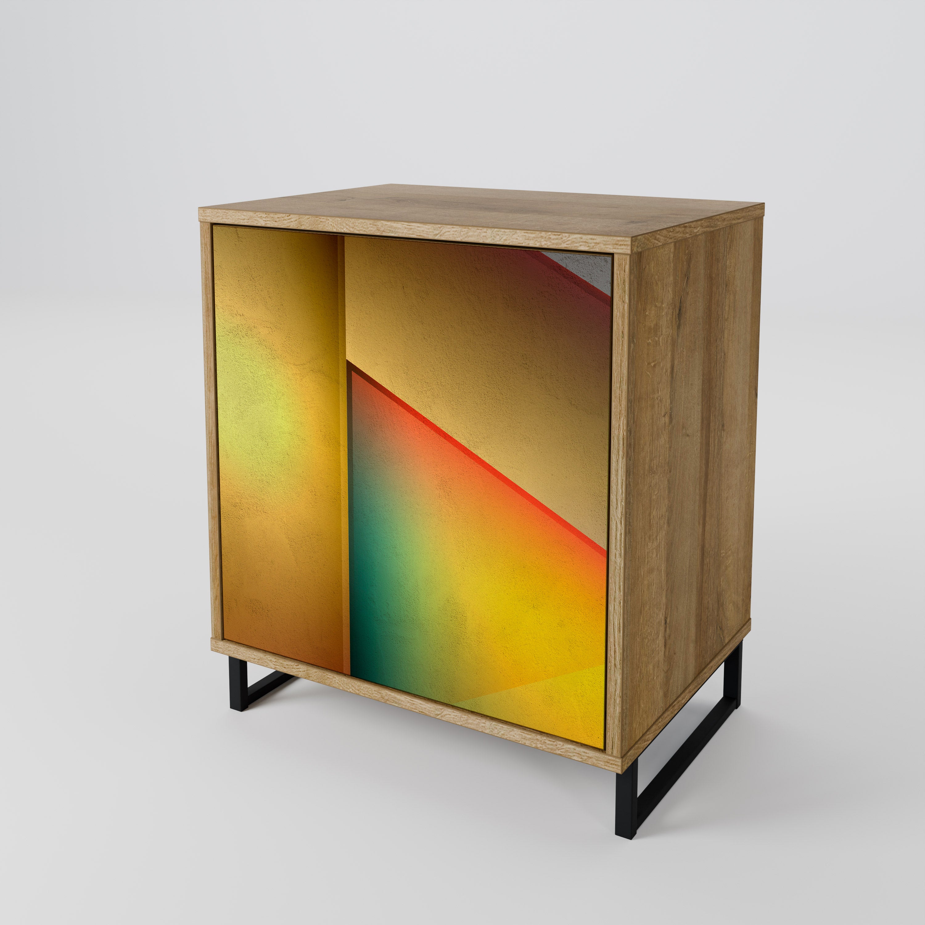 PIERCING SHARPNESS Sideboard mit 1 Tür in Eiche-Optik