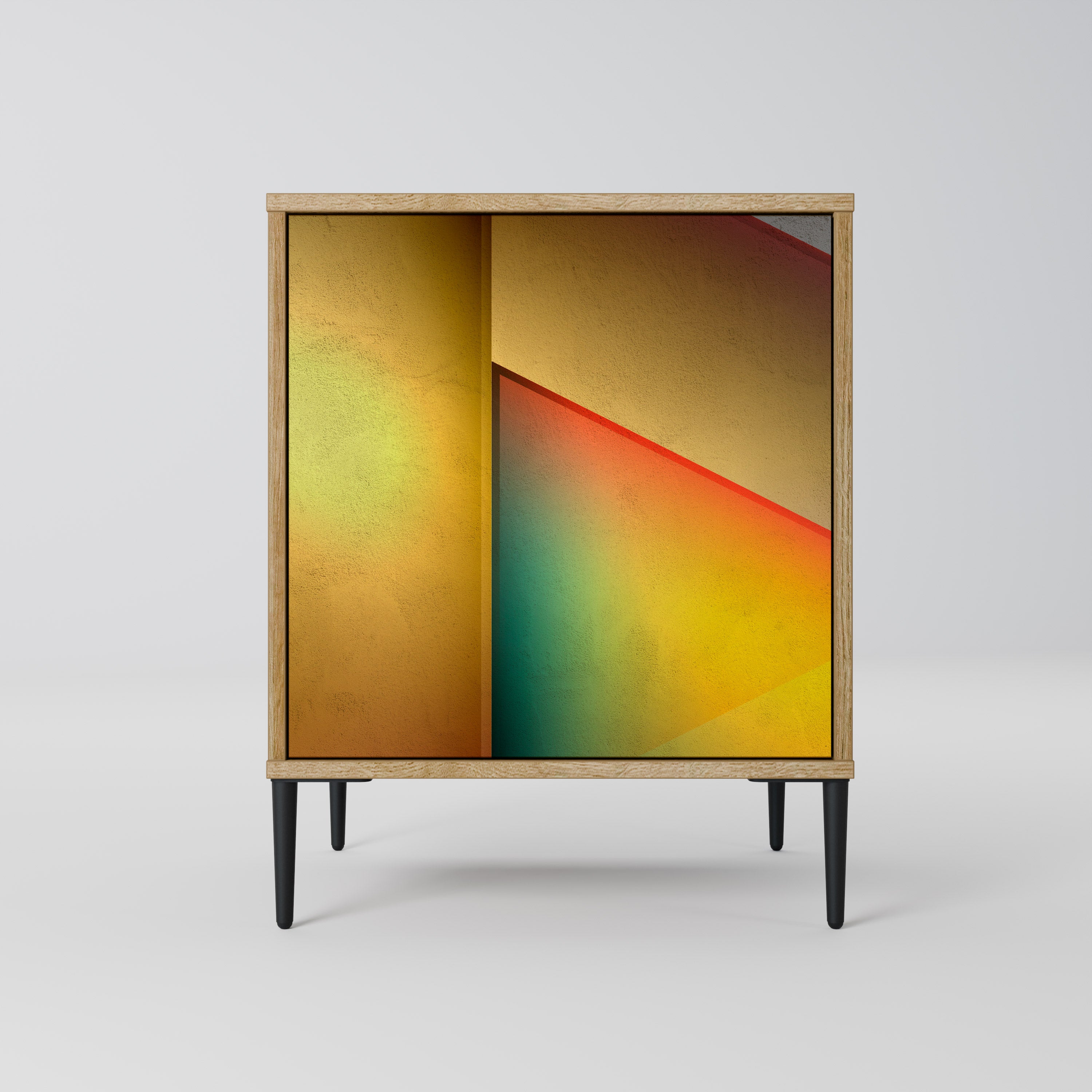 PIERCING SHARPNESS Sideboard mit 1 Tür in Eiche-Optik