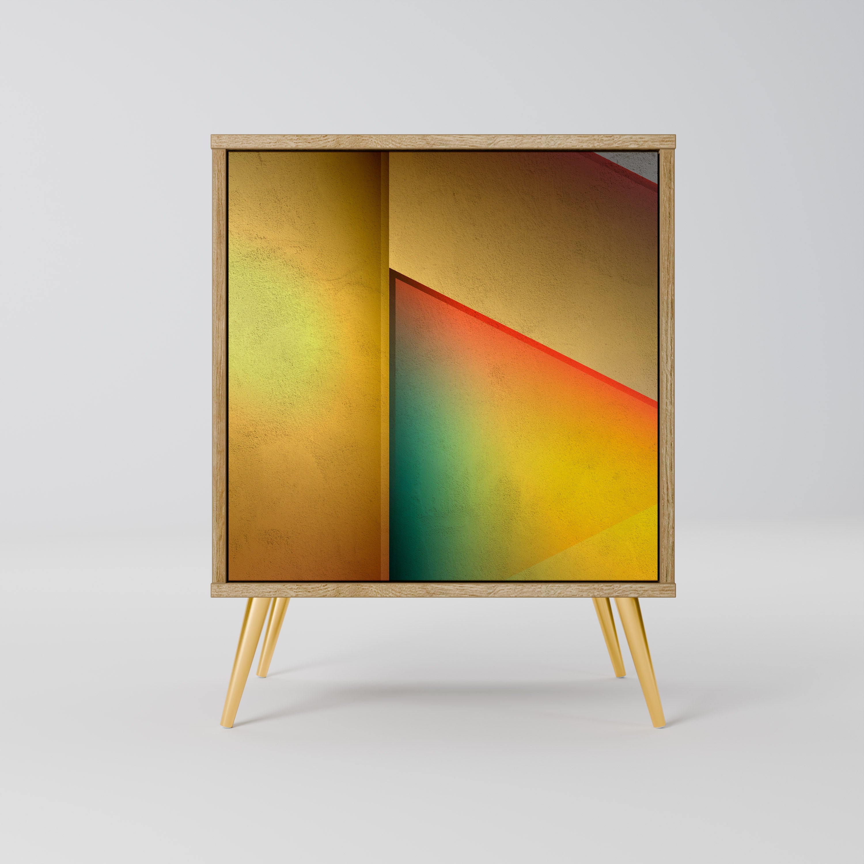 PIERCING SHARPNESS Sideboard mit 1 Tür in Eiche-Optik