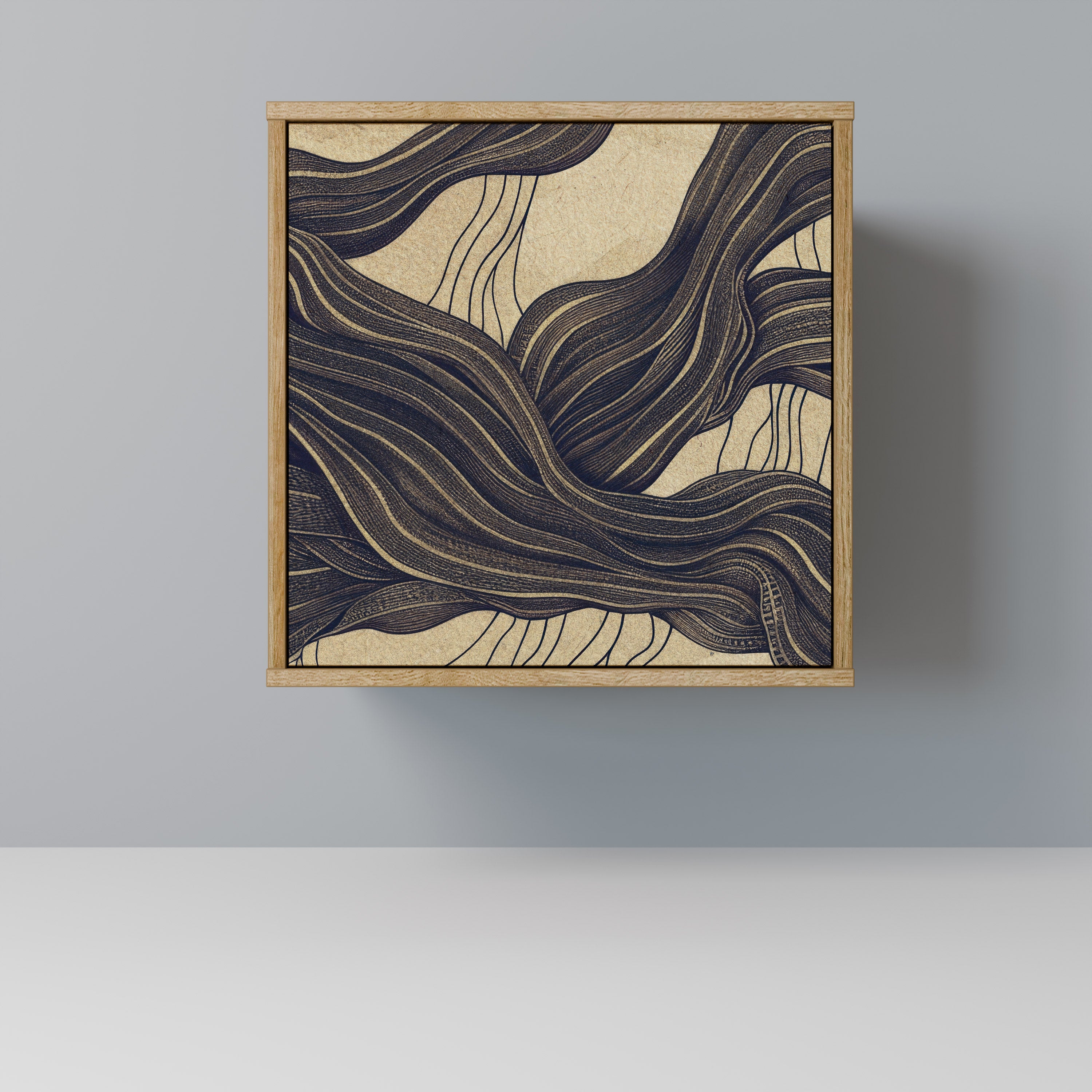 UNIFIED FRAGMENTS Sideboard mit 1 Tür in Eiche-Optik