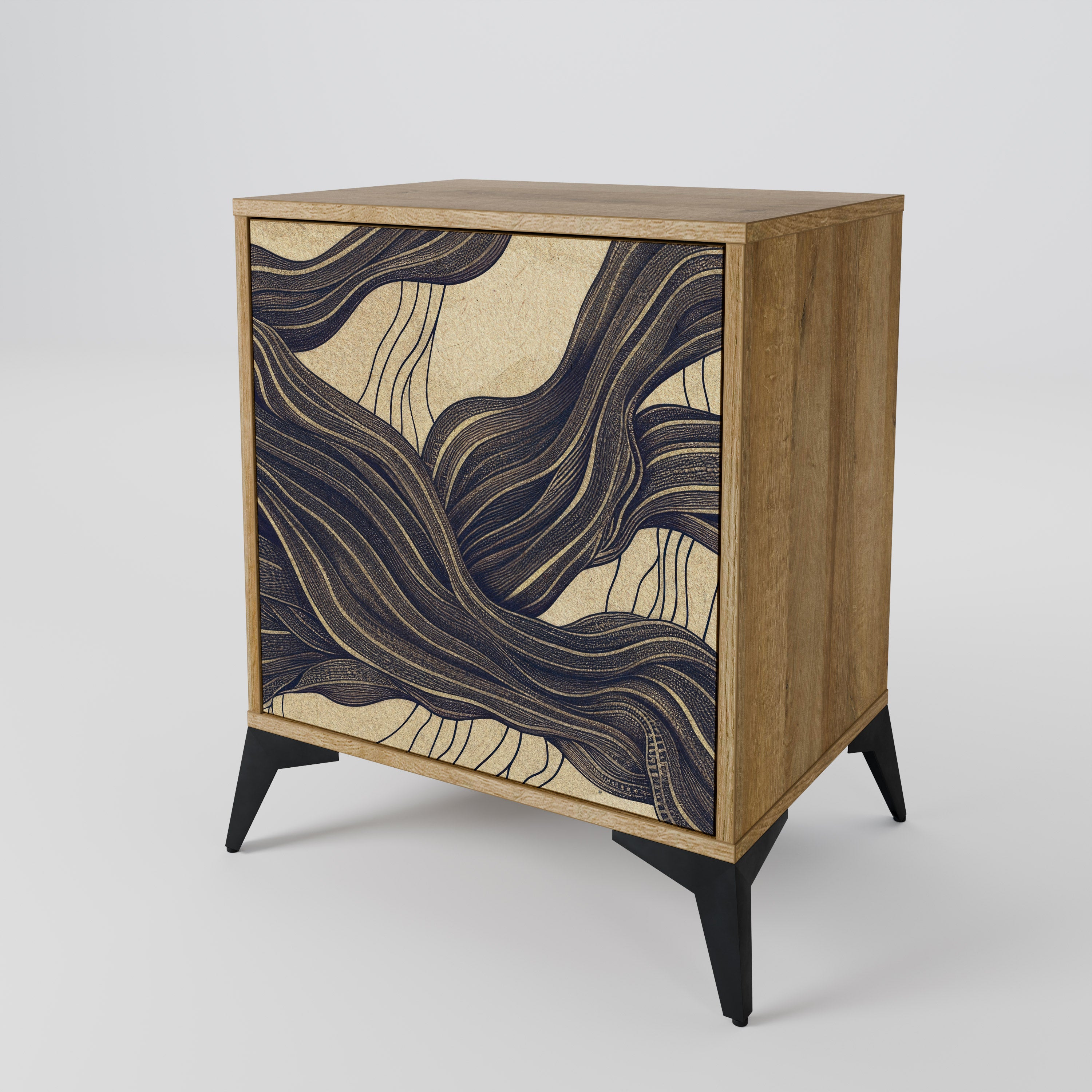 UNIFIED FRAGMENTS Sideboard mit 1 Tür in Eiche-Optik