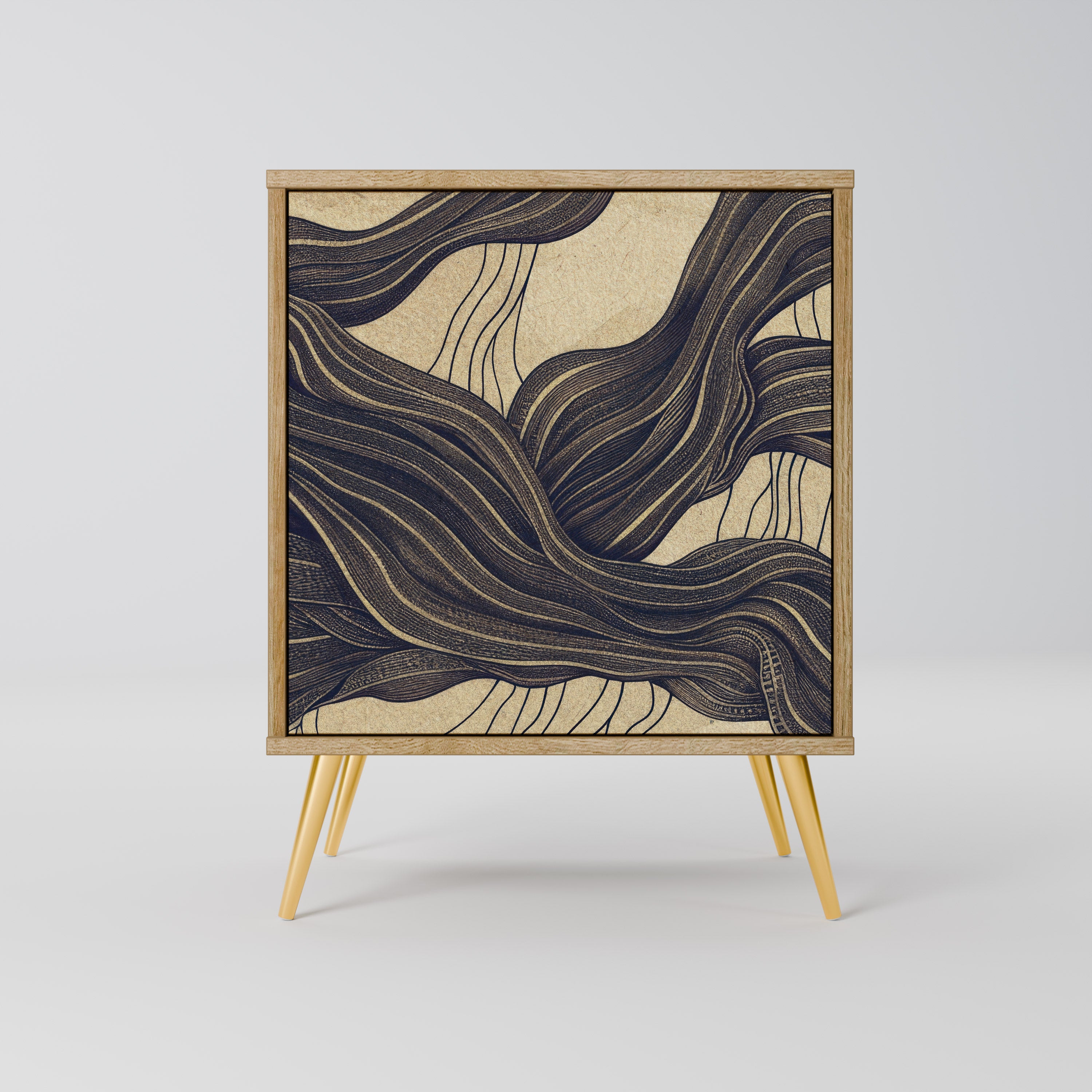 UNIFIED FRAGMENTS Sideboard mit 1 Tür in Eiche-Optik