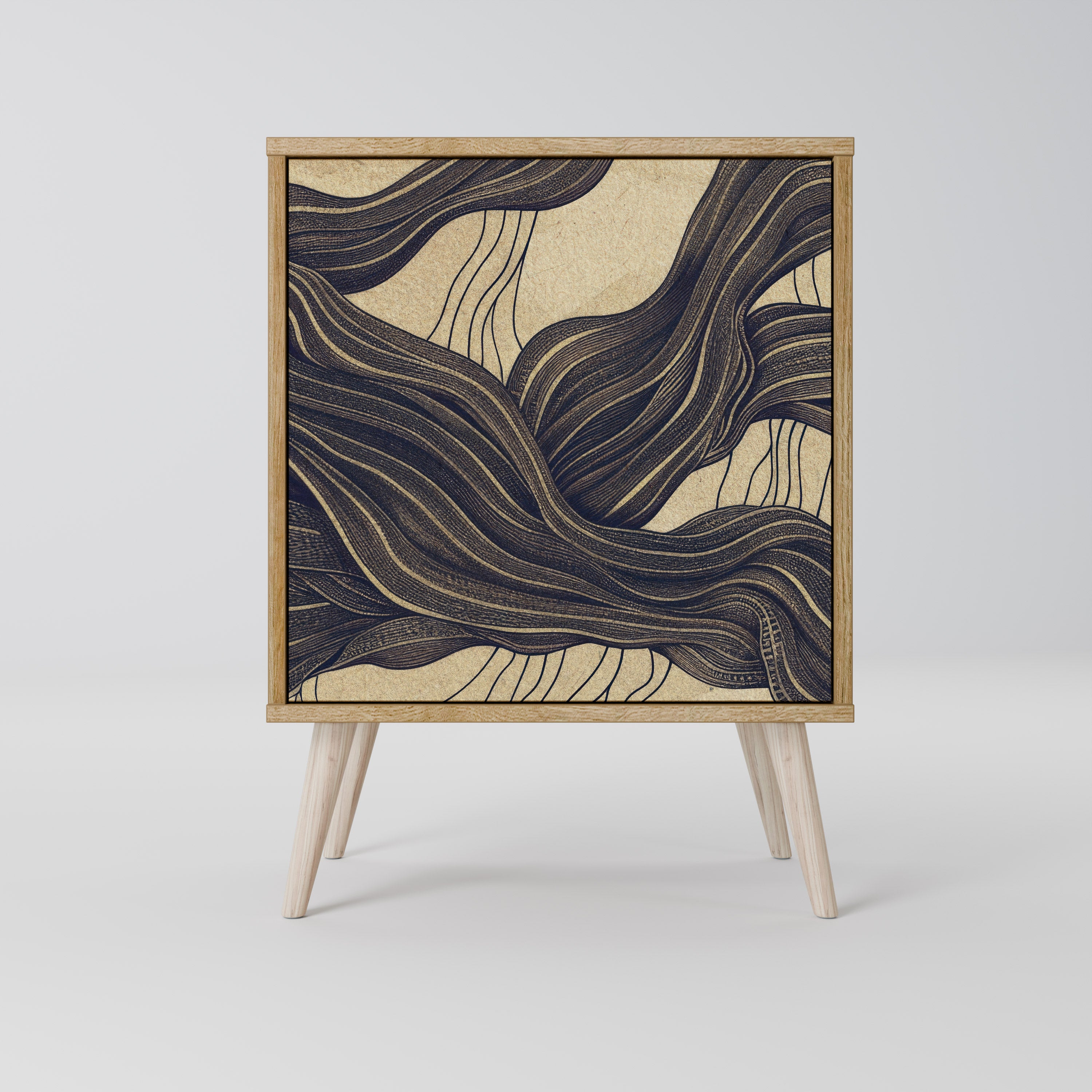 UNIFIED FRAGMENTS Sideboard mit 1 Tür in Eiche-Optik