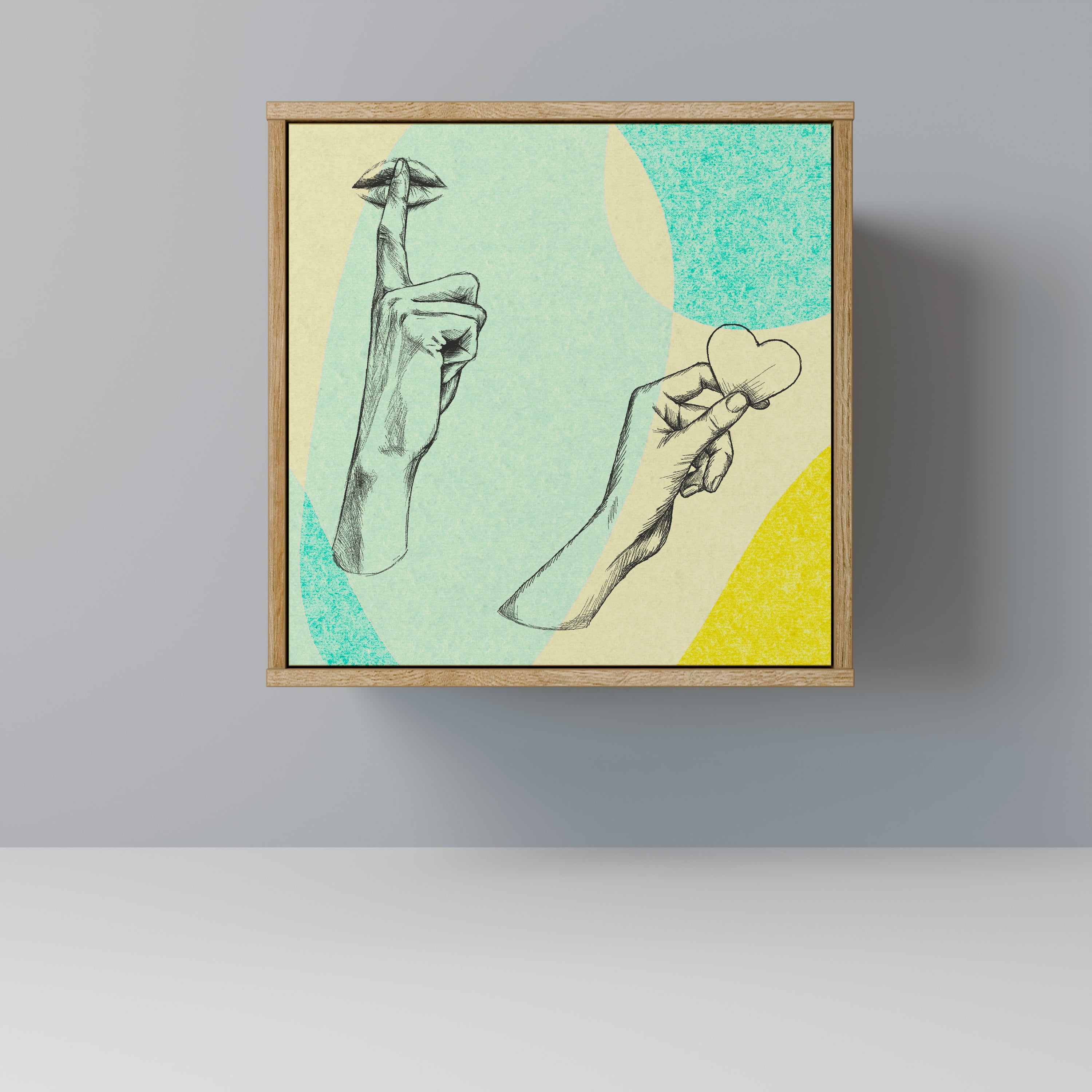 BODY LANGUAGE Sideboard mit 1 Tür in Eiche-Optik