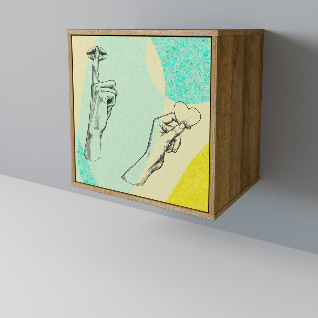 BODY LANGUAGE Sideboard mit 1 Tür in Eiche-Optik