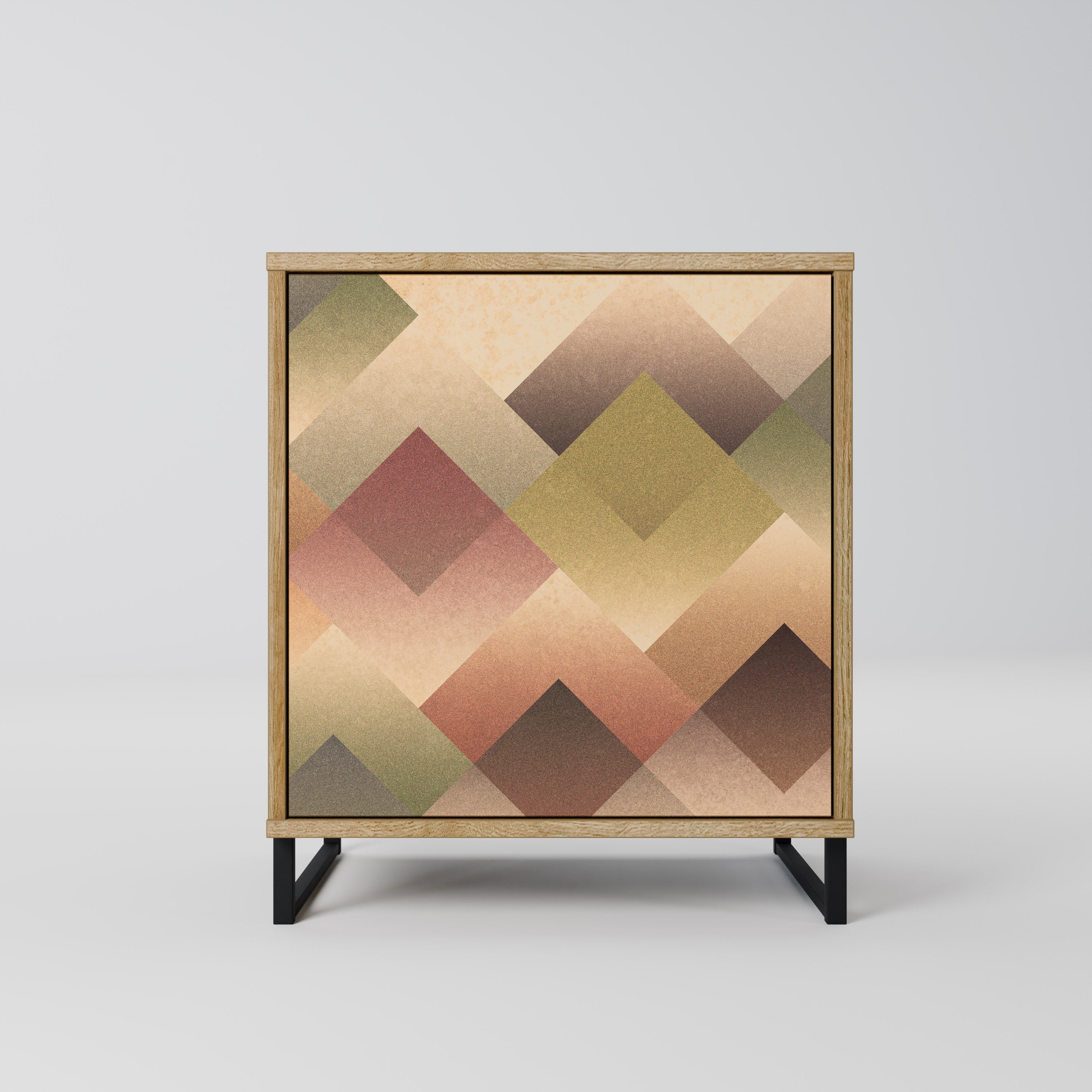 GEOMETRIC FUSION Sideboard mit 1 Tür in Eiche-Optik