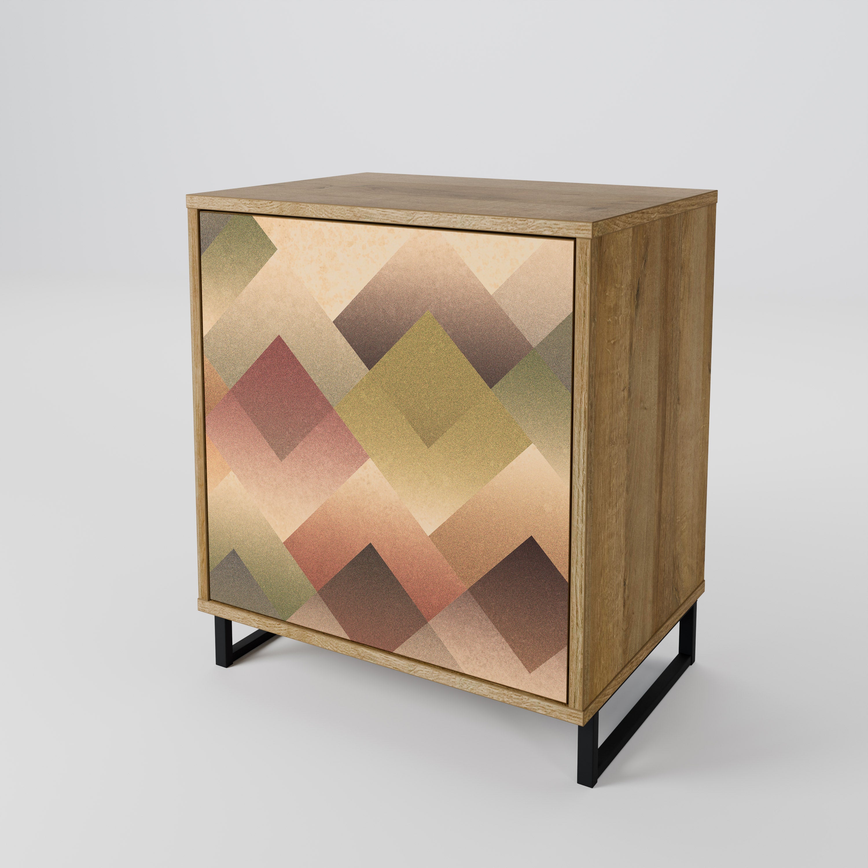 GEOMETRIC FUSION Sideboard mit 1 Tür in Eiche-Optik