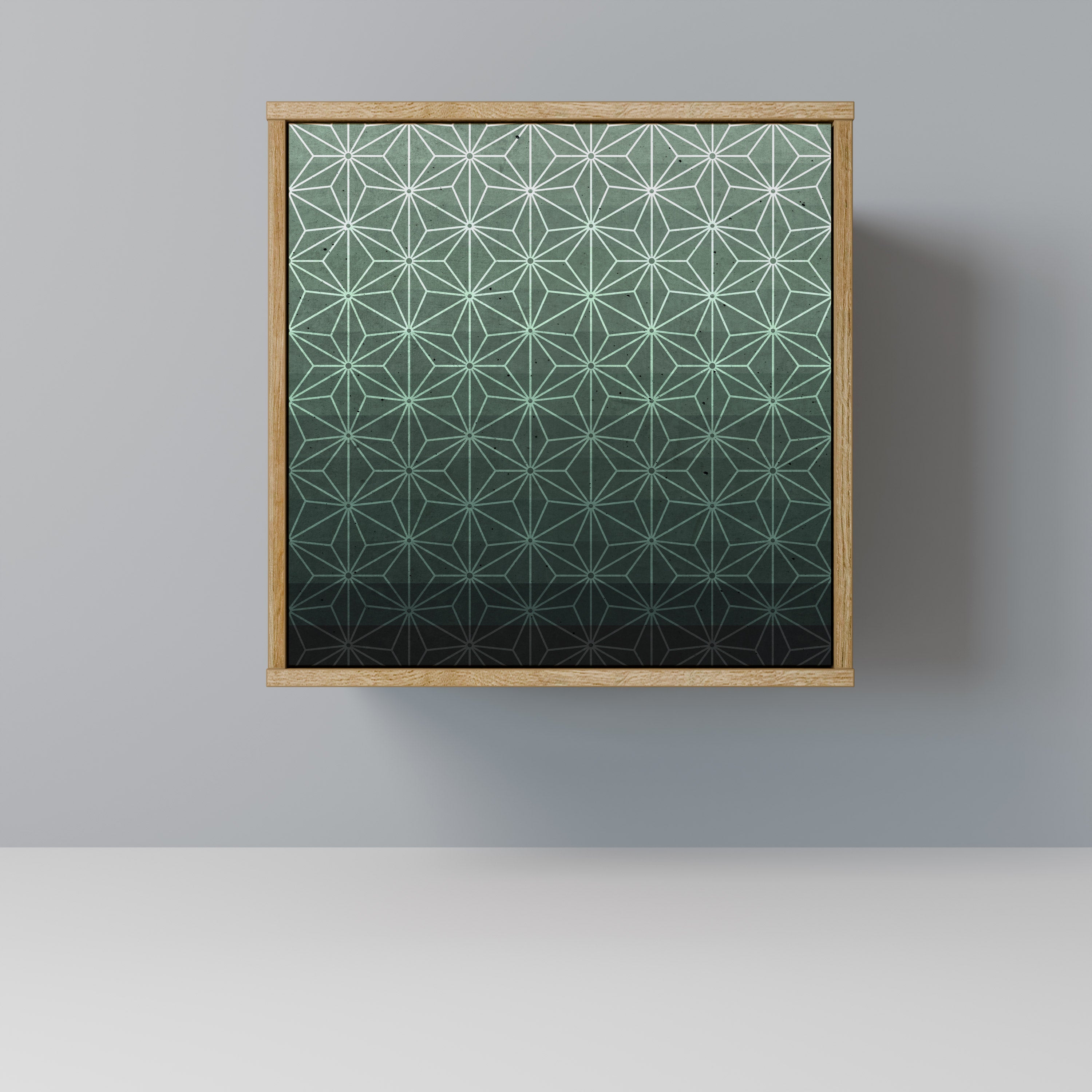 ORNAMENTAL GLIMMER Sideboard mit 1 Tür in Eiche-Optik