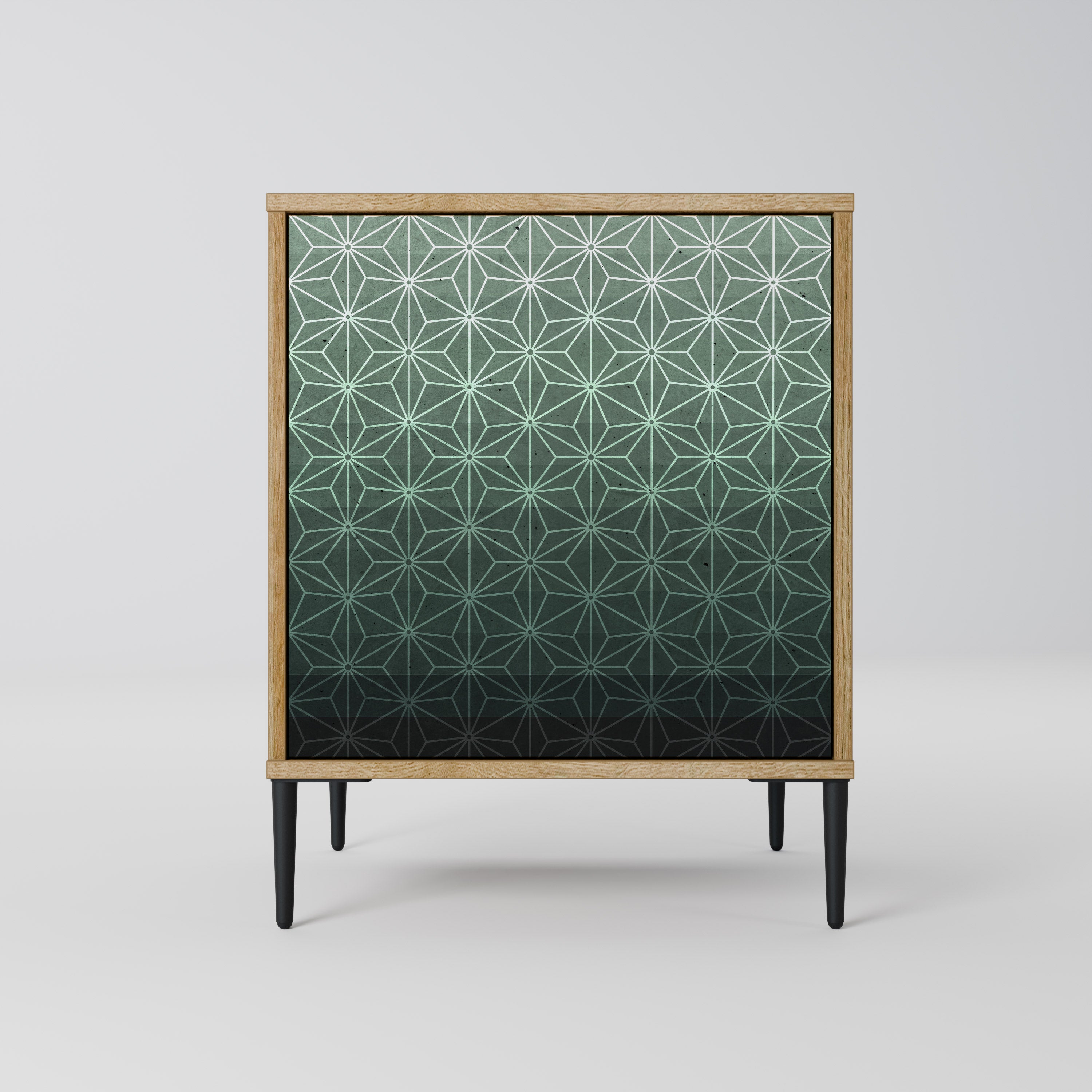 ORNAMENTAL GLIMMER Sideboard mit 1 Tür in Eiche-Optik