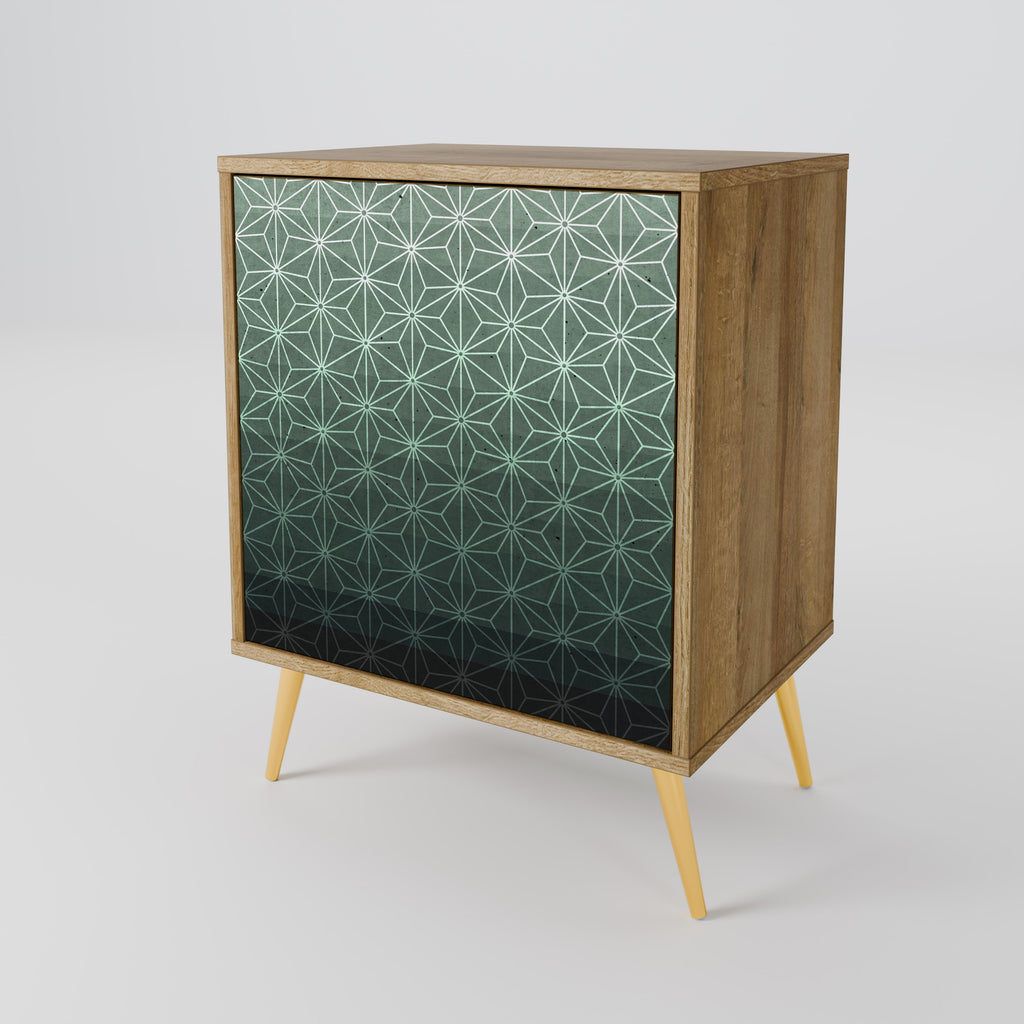 ORNAMENTAL GLIMMER Sideboard mit 1 Tür in Eiche-Optik