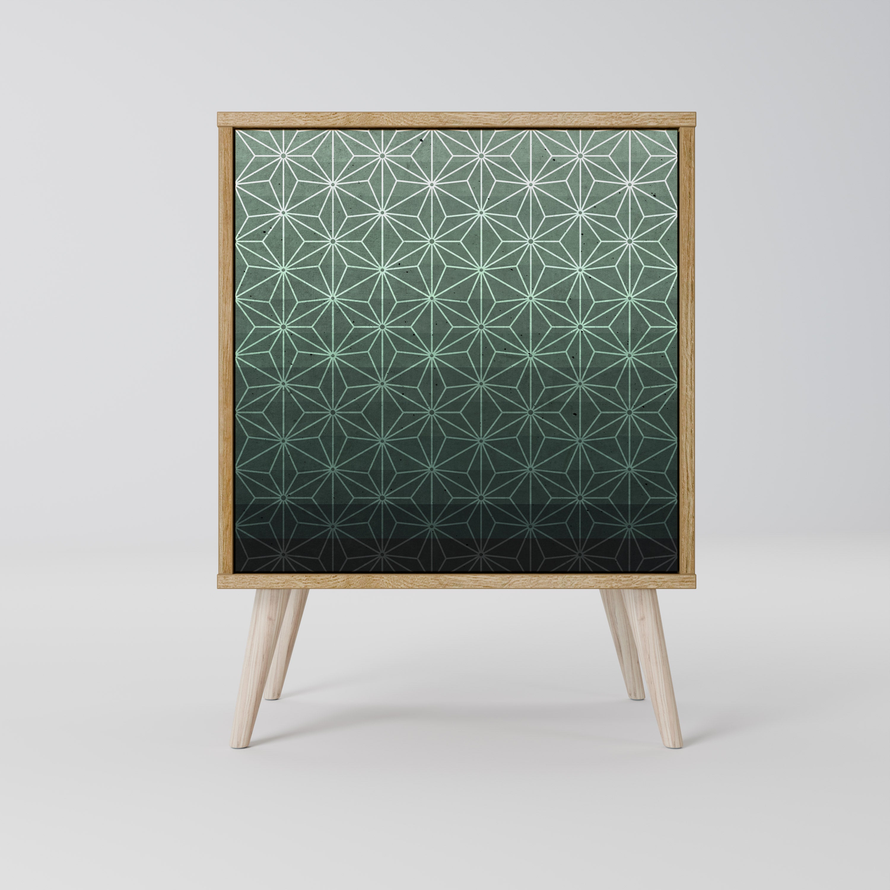 ORNAMENTAL GLIMMER Sideboard mit 1 Tür in Eiche-Optik