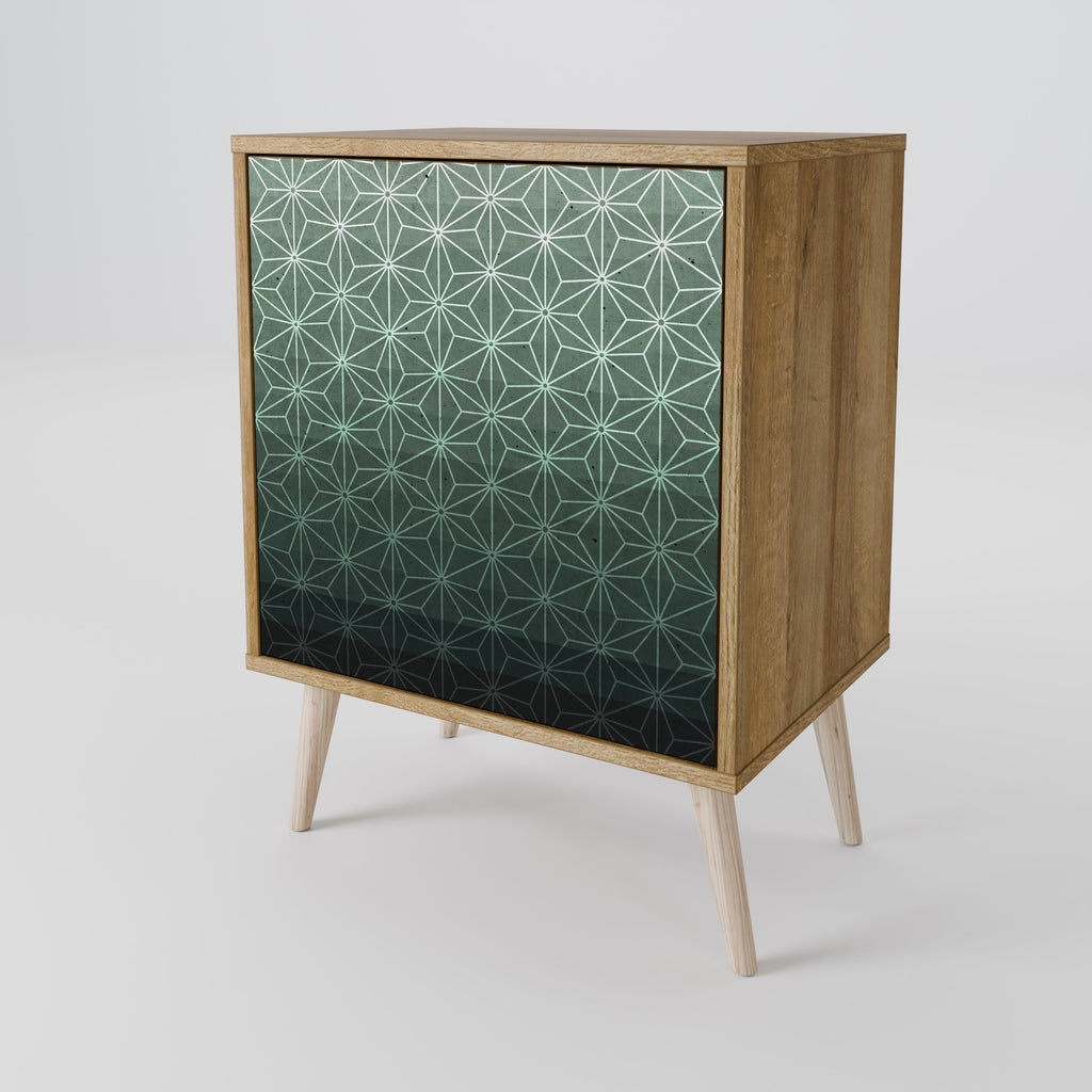 ORNAMENTAL GLIMMER Sideboard mit 1 Tür in Eiche-Optik