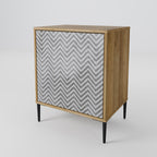 CONCRETE ZIG ZAG Sideboard mit 1 Tür in Eiche-Optik